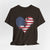 Patriotic Airplanes Heart USA Flag - Unisex Jersey Tee