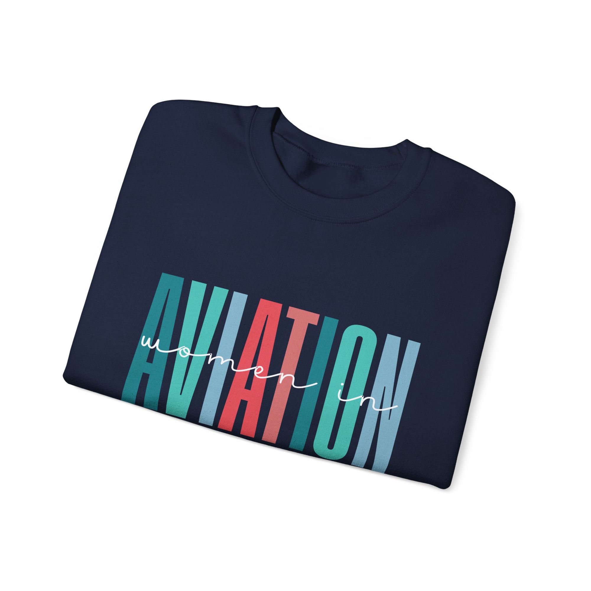 Woman In Aviation Crewneck Sweatshirt - Travel Inspiring Cozy Apparel