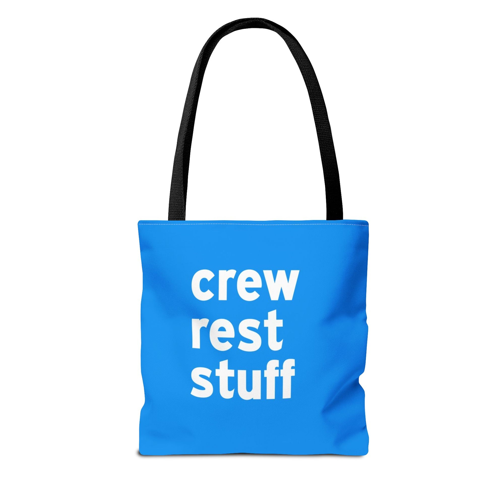 Crew Rest Stuff Tote Bag — Printed Green Travel Tote