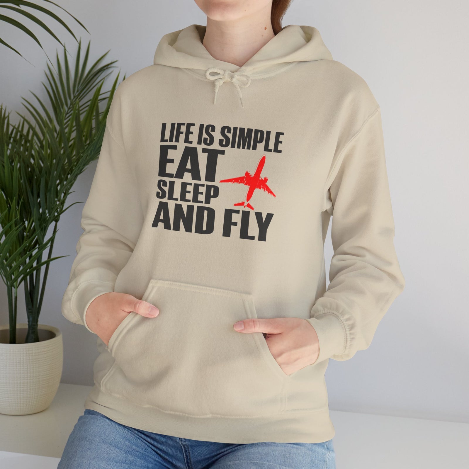 Life Is Simple Eat Sleep And Fly  - Pullover Hoodie