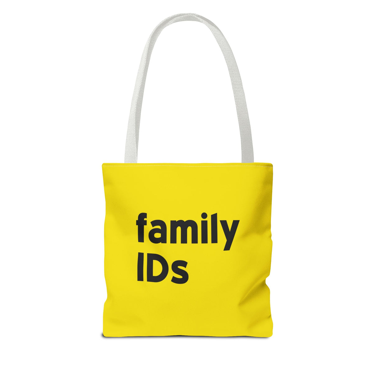 Family Ids Tote Bag — Printed Green Travel Tote