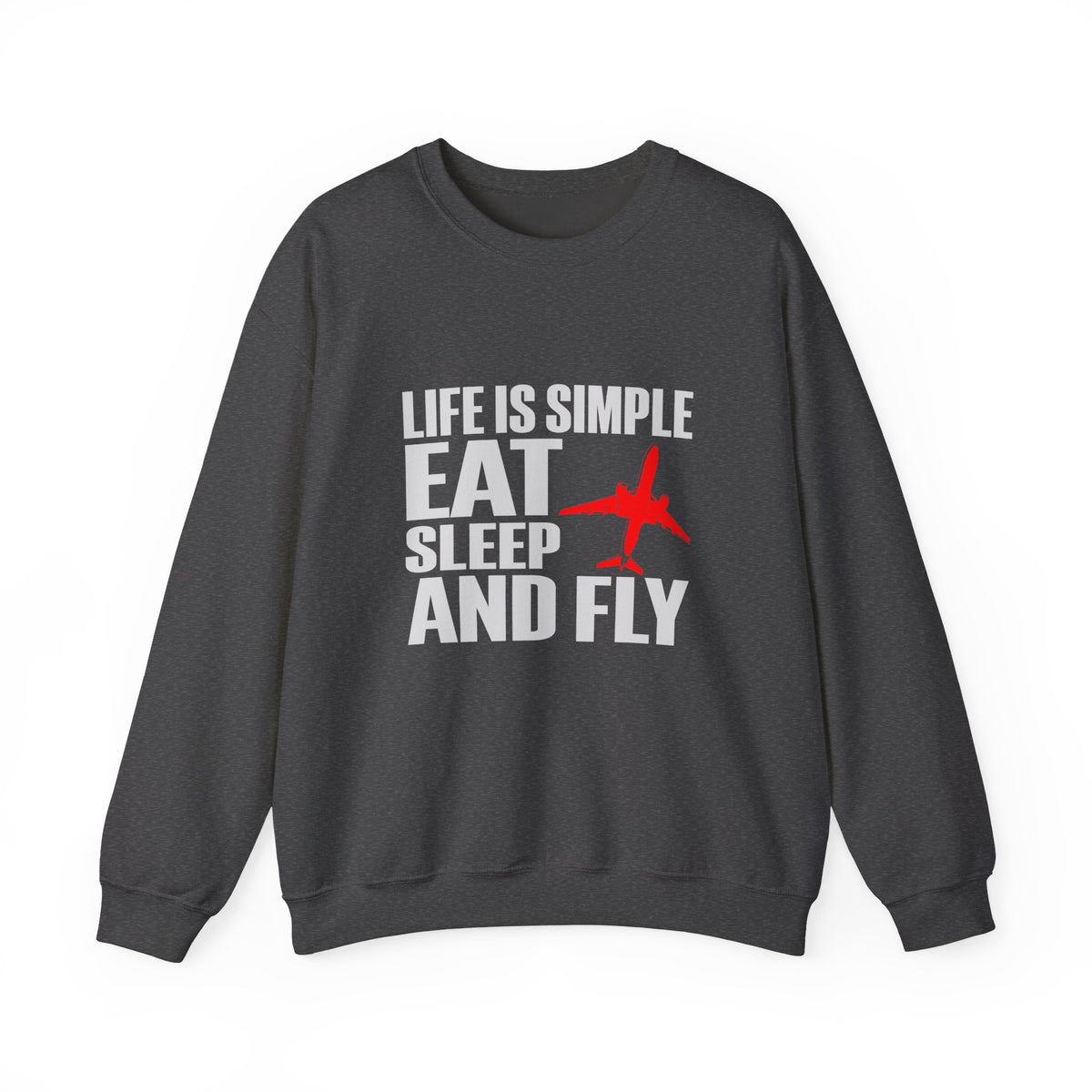Life Is Simple  Crewneck Sweatshirt - Travel Inspiring Cozy Apparel