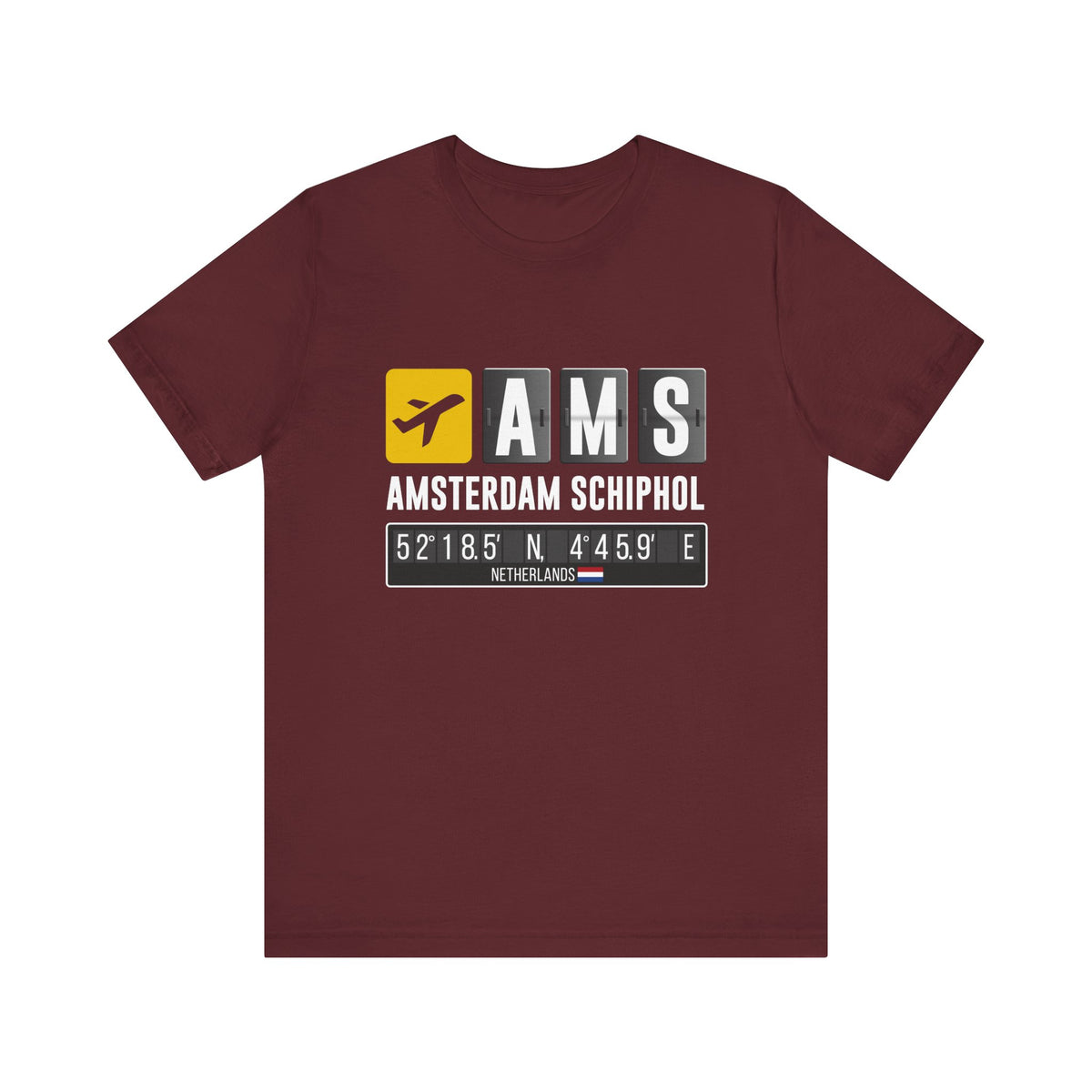 AMS Amsterdam Airport Schiphol - Unisex Jersey Tee