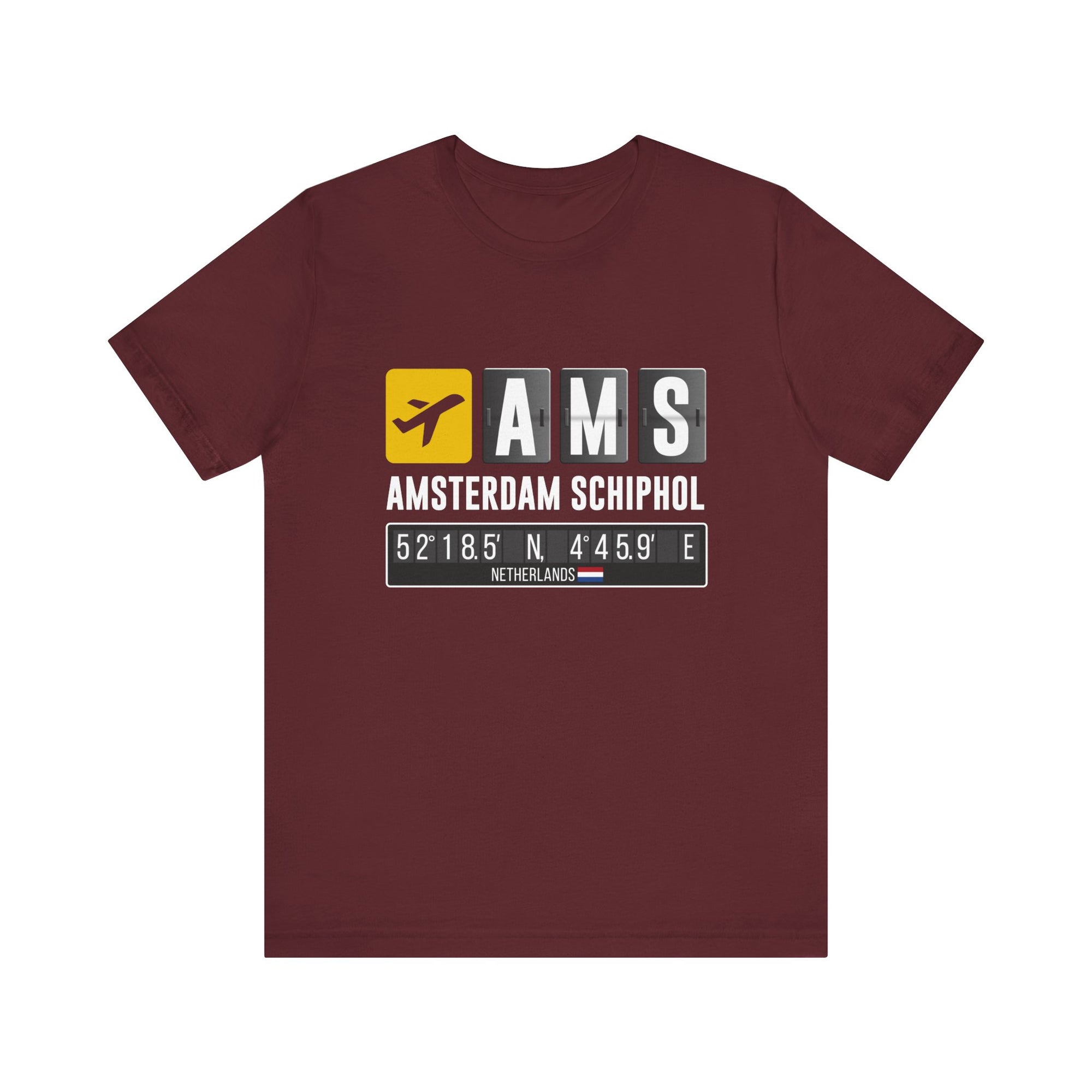 AMS Amsterdam Airport Schiphol - Unisex Jersey Tee