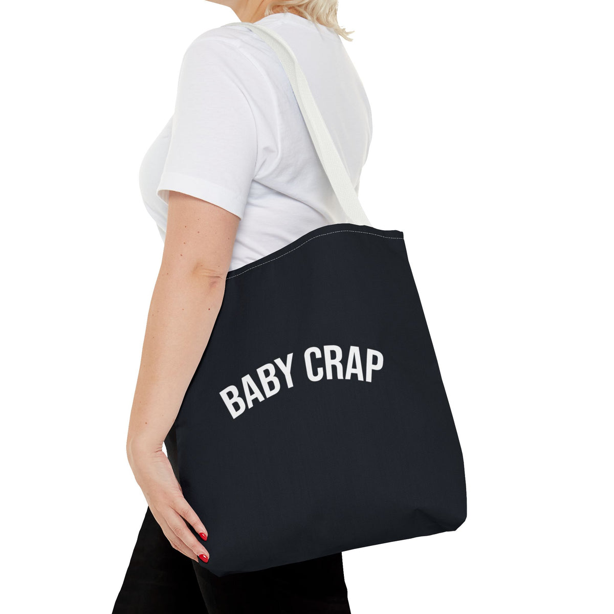 Baby Crap Tote Bag — Printed Green Travel Tote