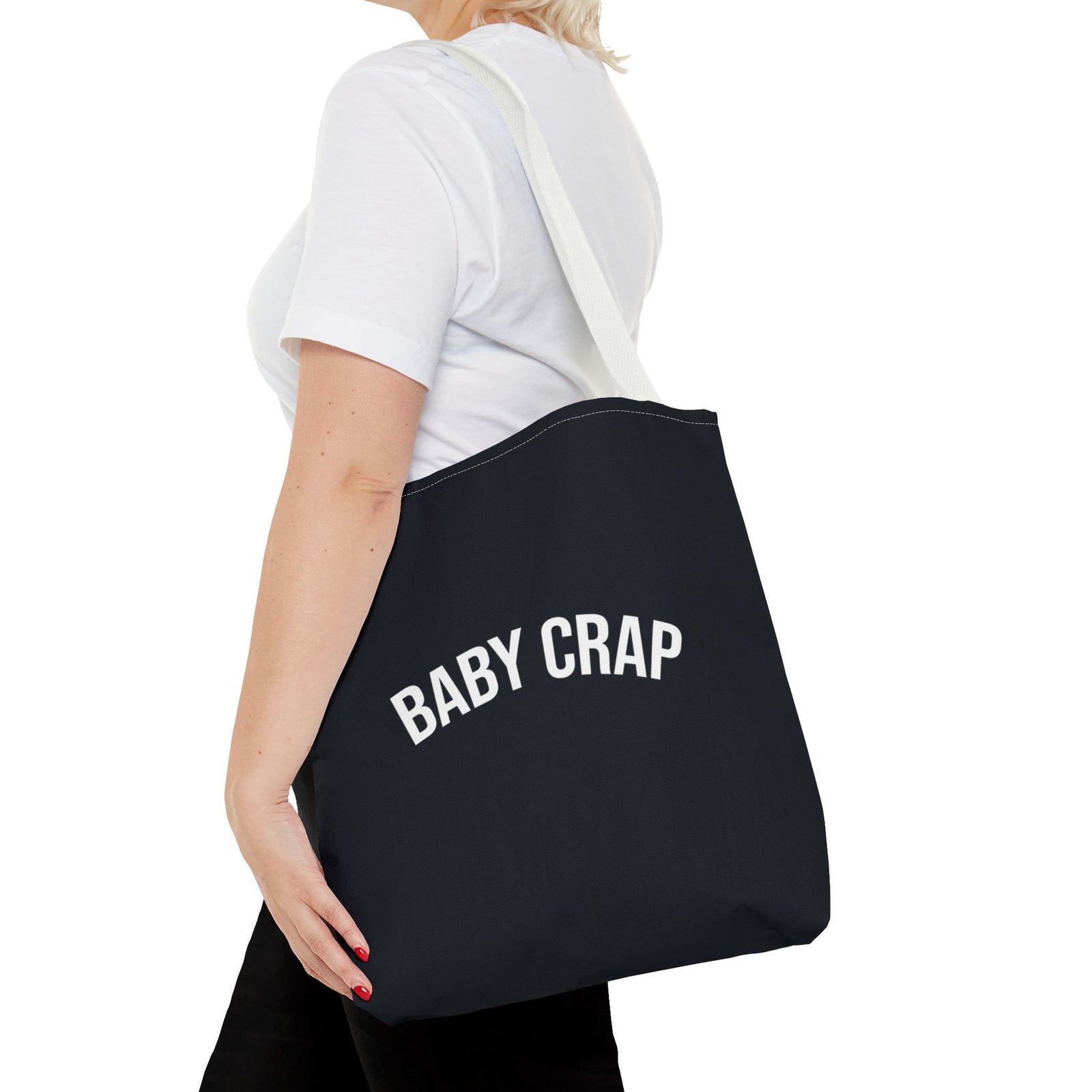 Baby Crap Tote Bag — Printed Green Travel Tote