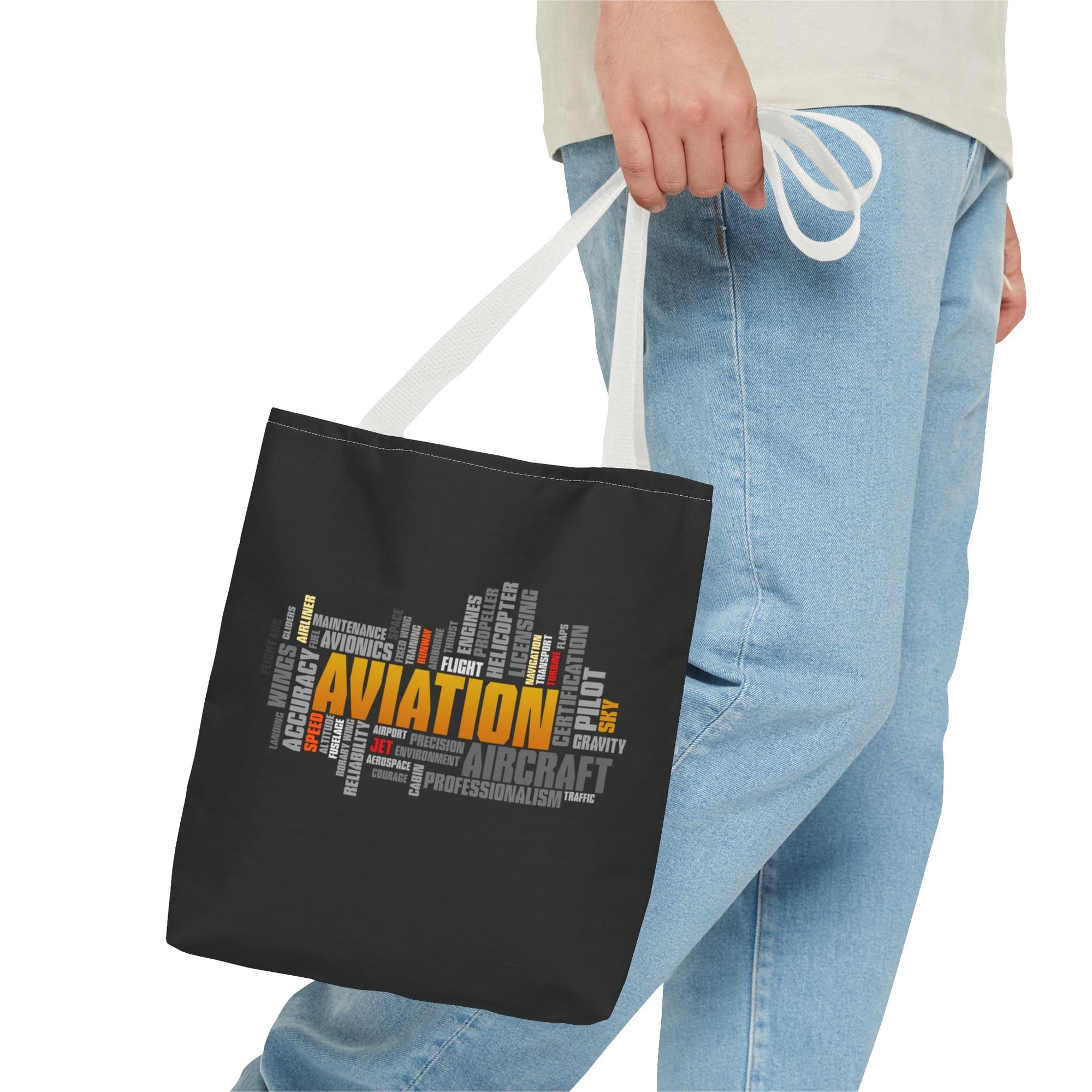 Aviation Tote Bag — Printed Green Travel Tote