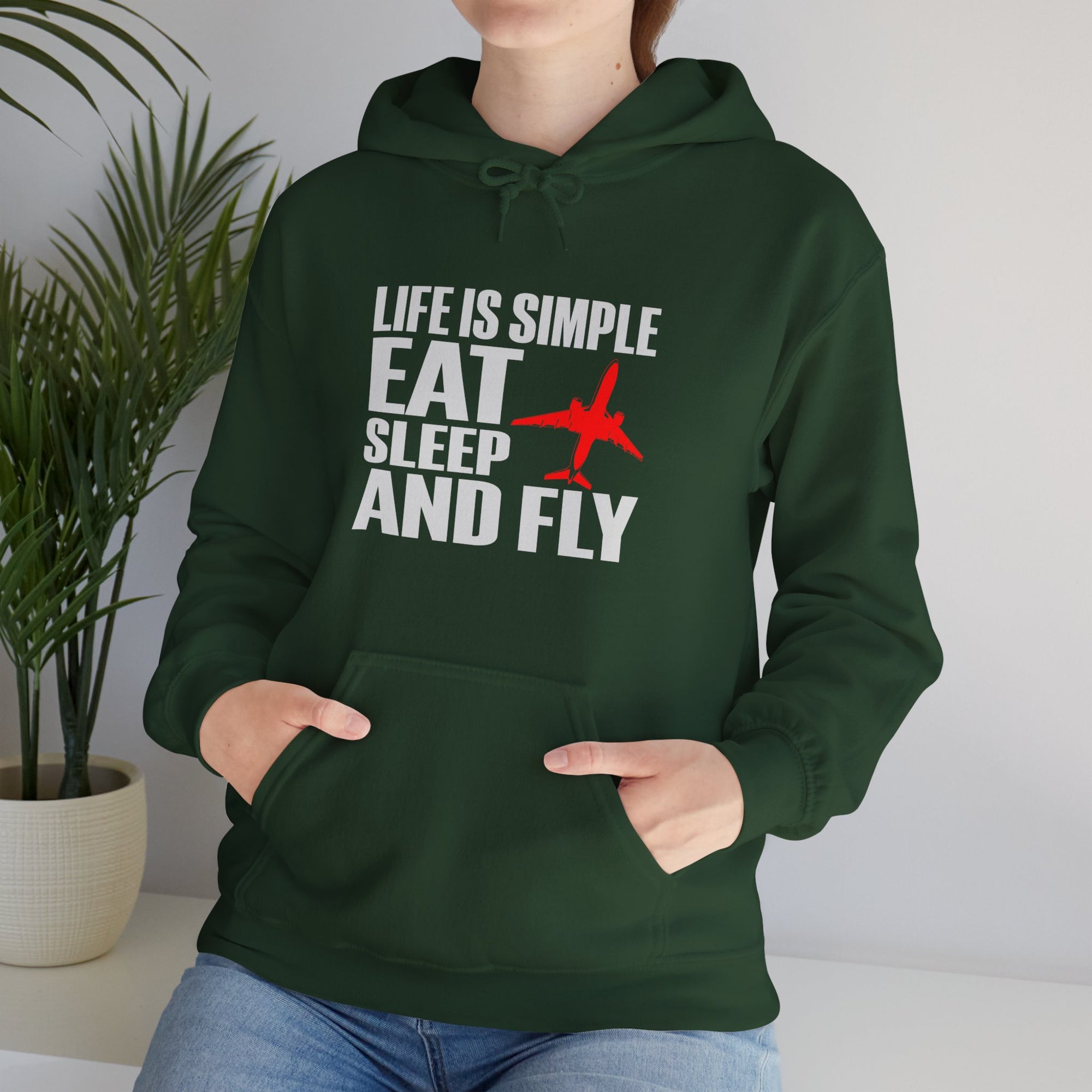 Life Is Simple Eat Sleep And Fly  - Pullover Hoodie