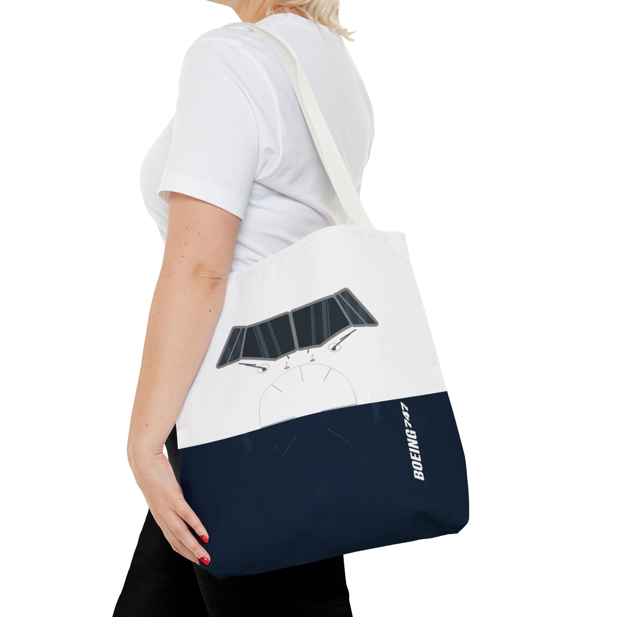 747 Tote Bag — Printed Green Travel Tote