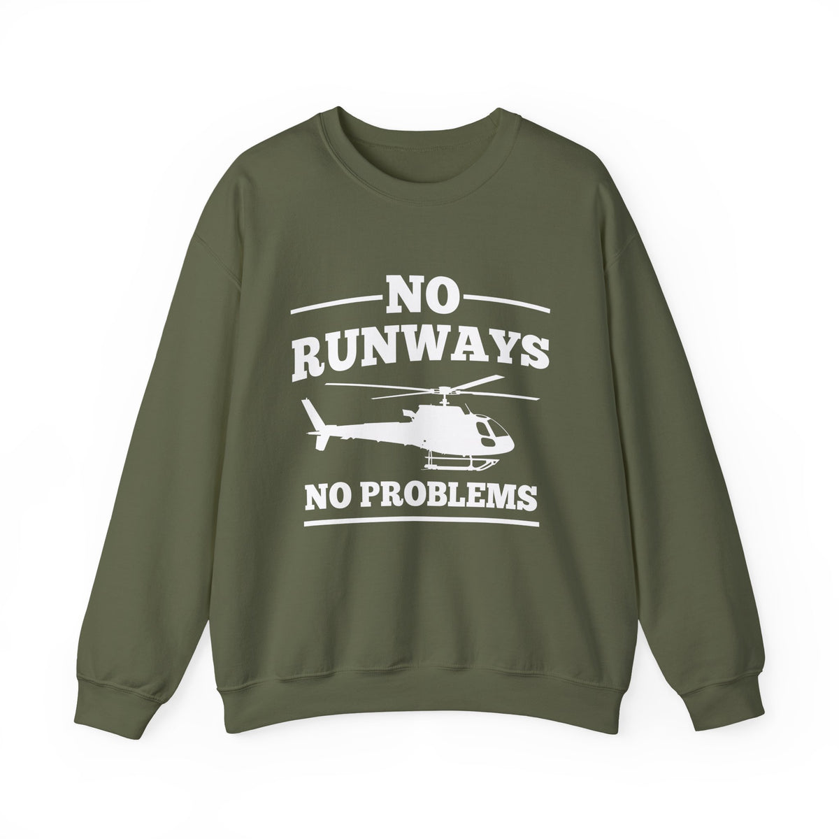 No Runways No Problem  Crewneck Sweatshirt - Travel Inspiring Cozy Apparel