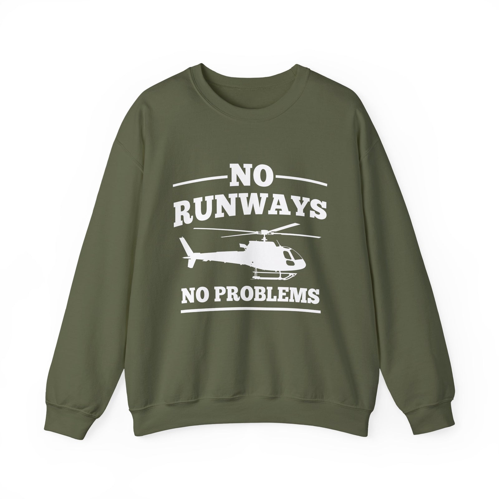 No Runways No Problem  Crewneck Sweatshirt - Travel Inspiring Cozy Apparel