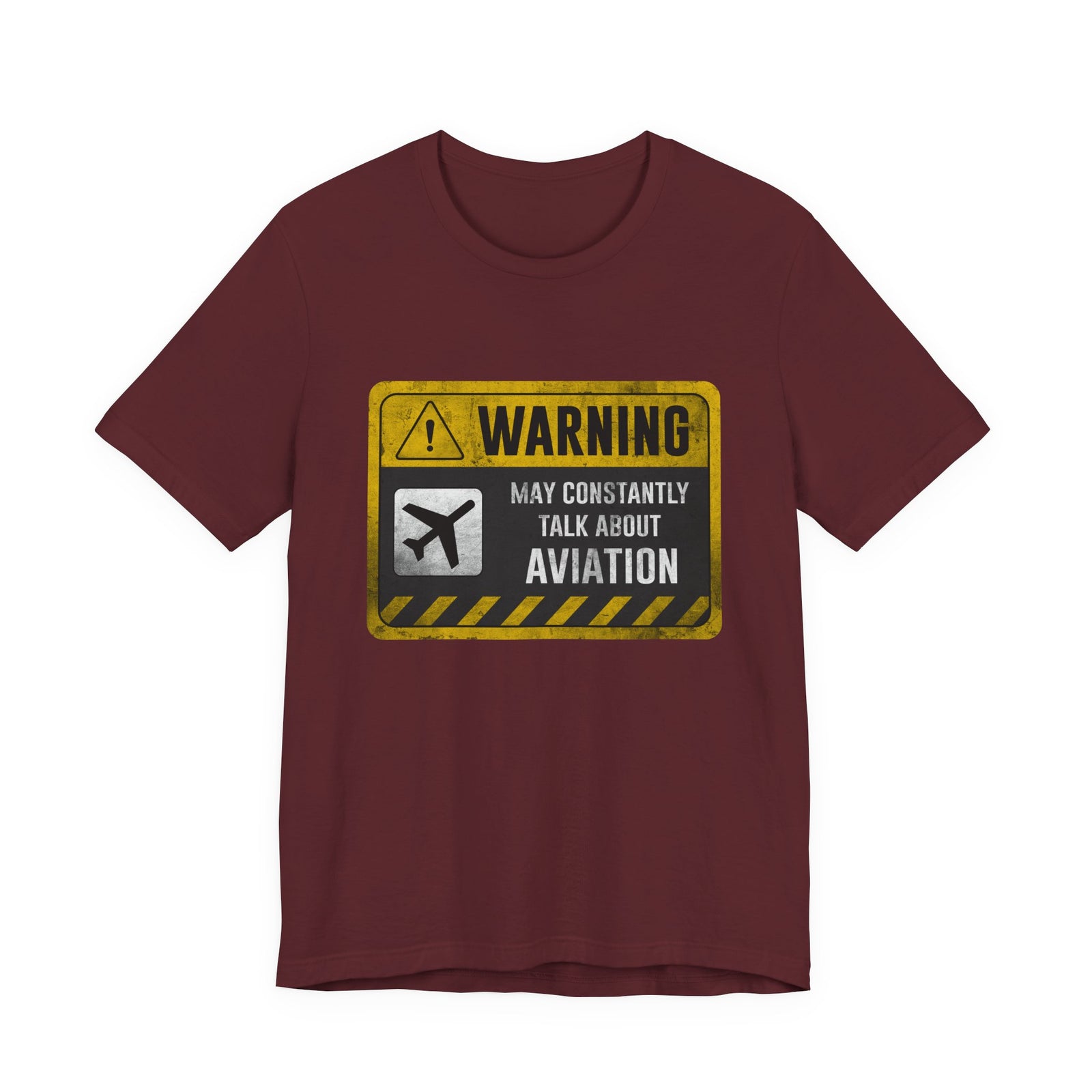 Warning May Constantly Talk About Aviation - Unisex Jersey Tee