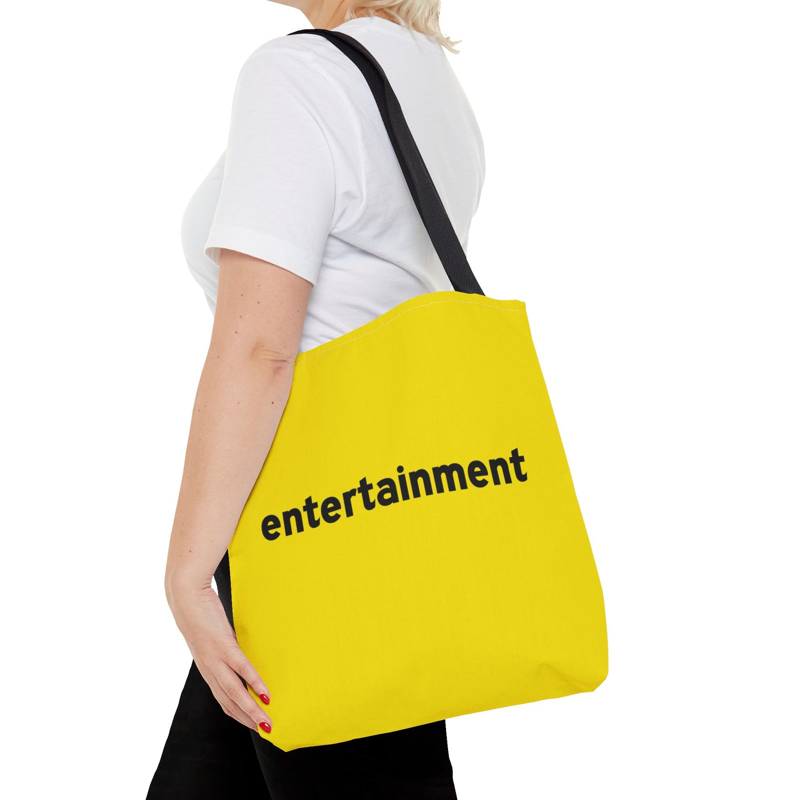 Entertainment Tote Bag — Printed Green Travel Tote