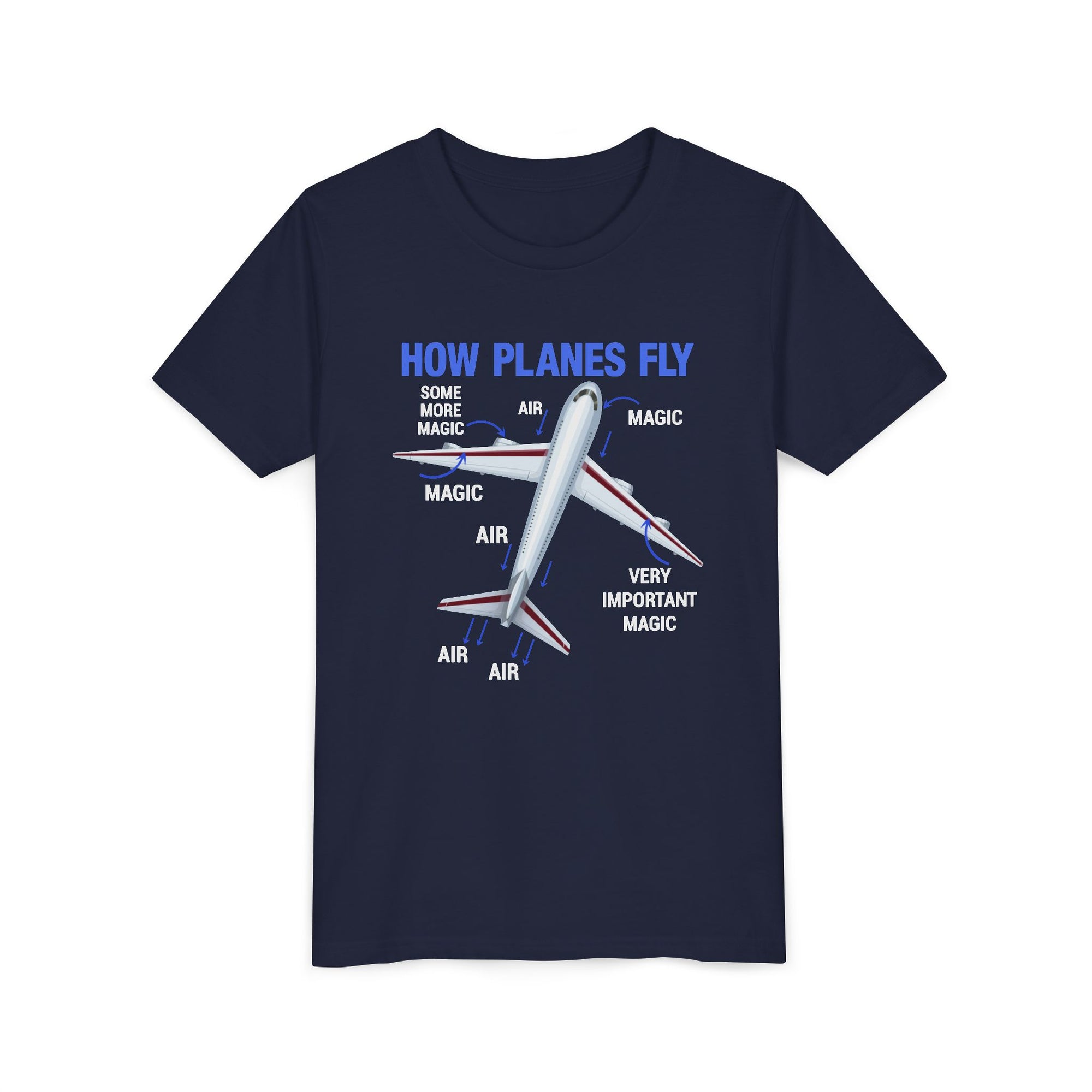 How Planes Fly - Unisex Youth Short Sleeve Tee