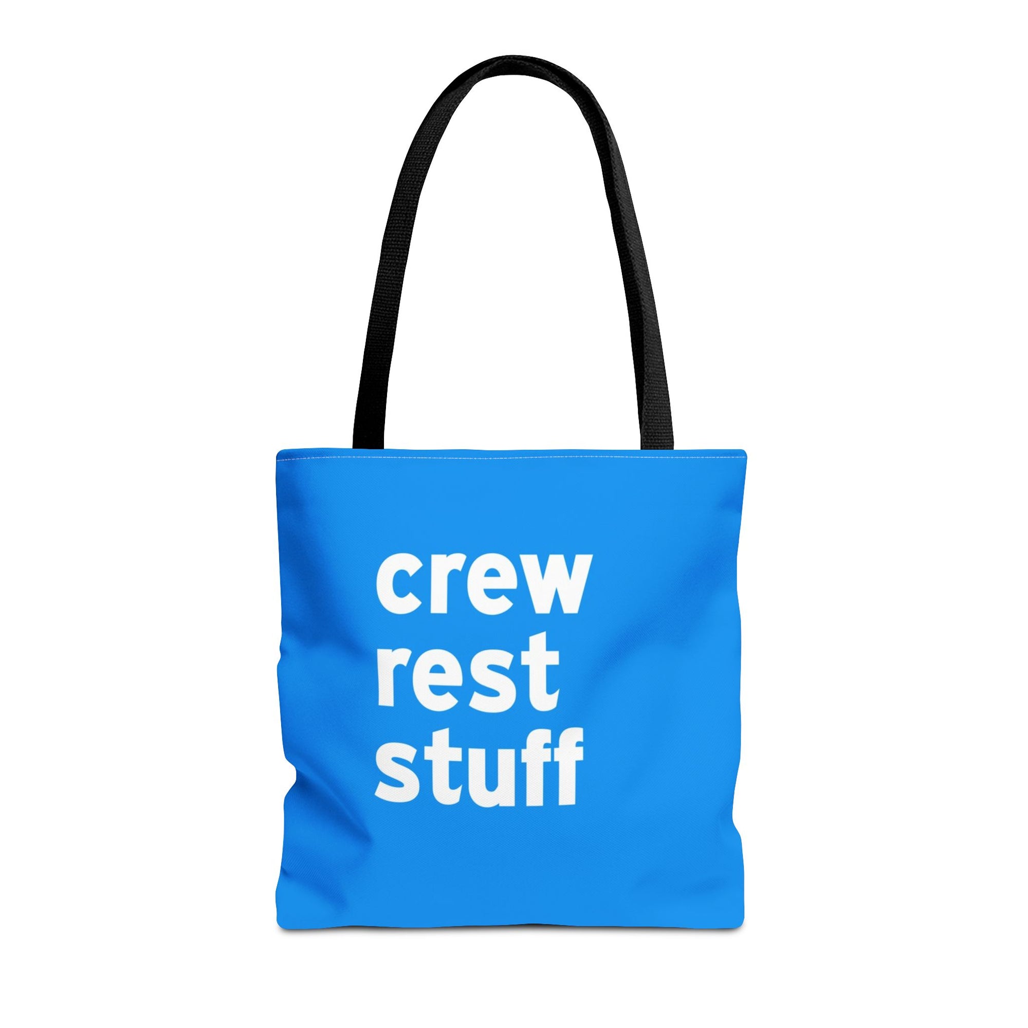 Crew Rest Stuff Tote Bag — Printed Green Travel Tote