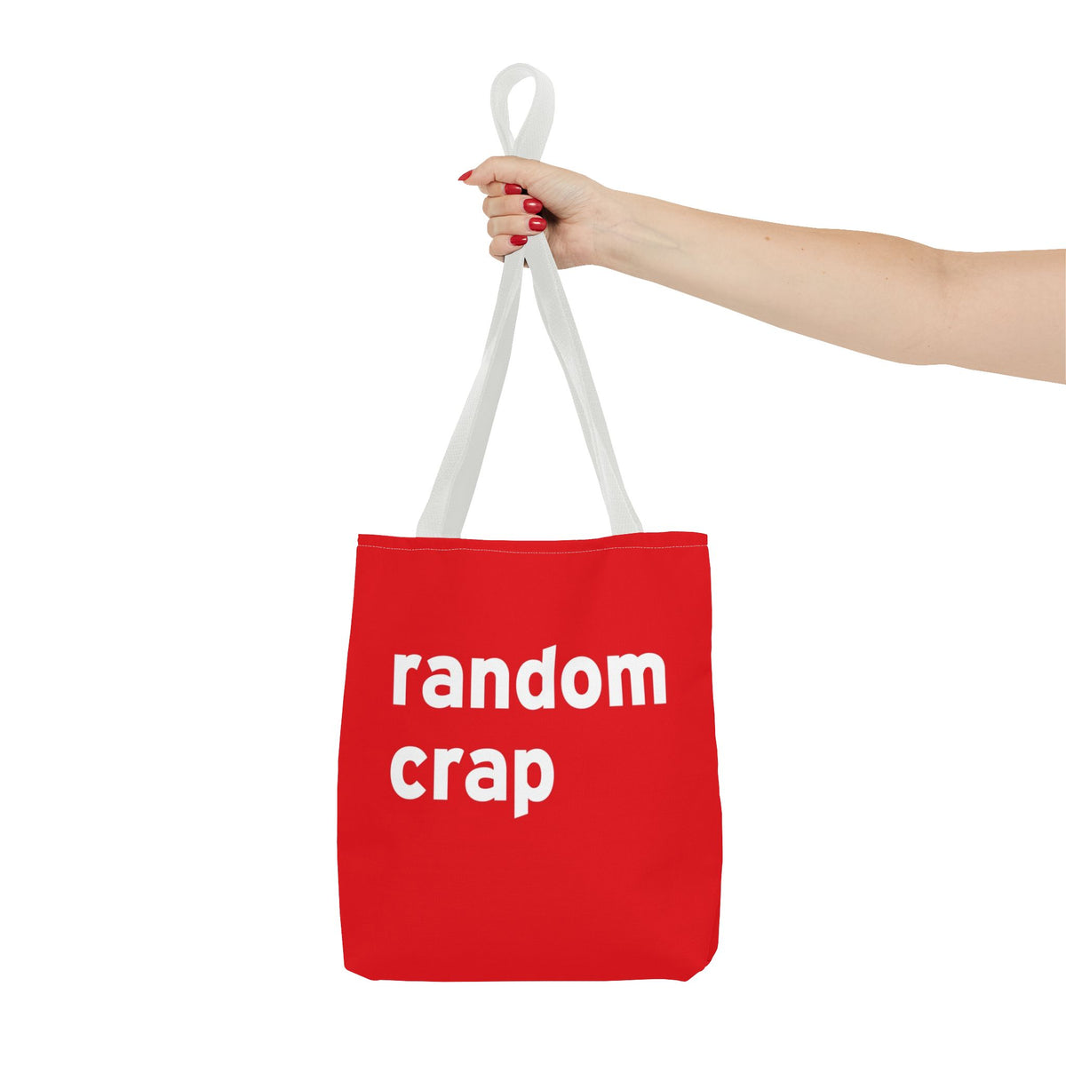 Random Crap Tote Bag — Printed Green Travel Tote