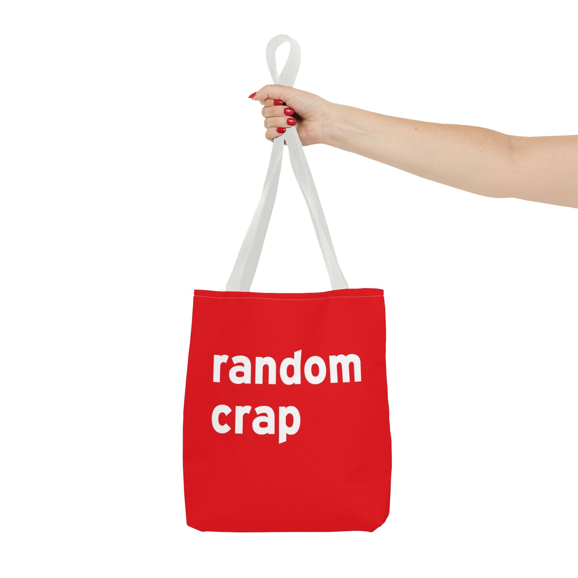 Random Crap Tote Bag — Printed Green Travel Tote