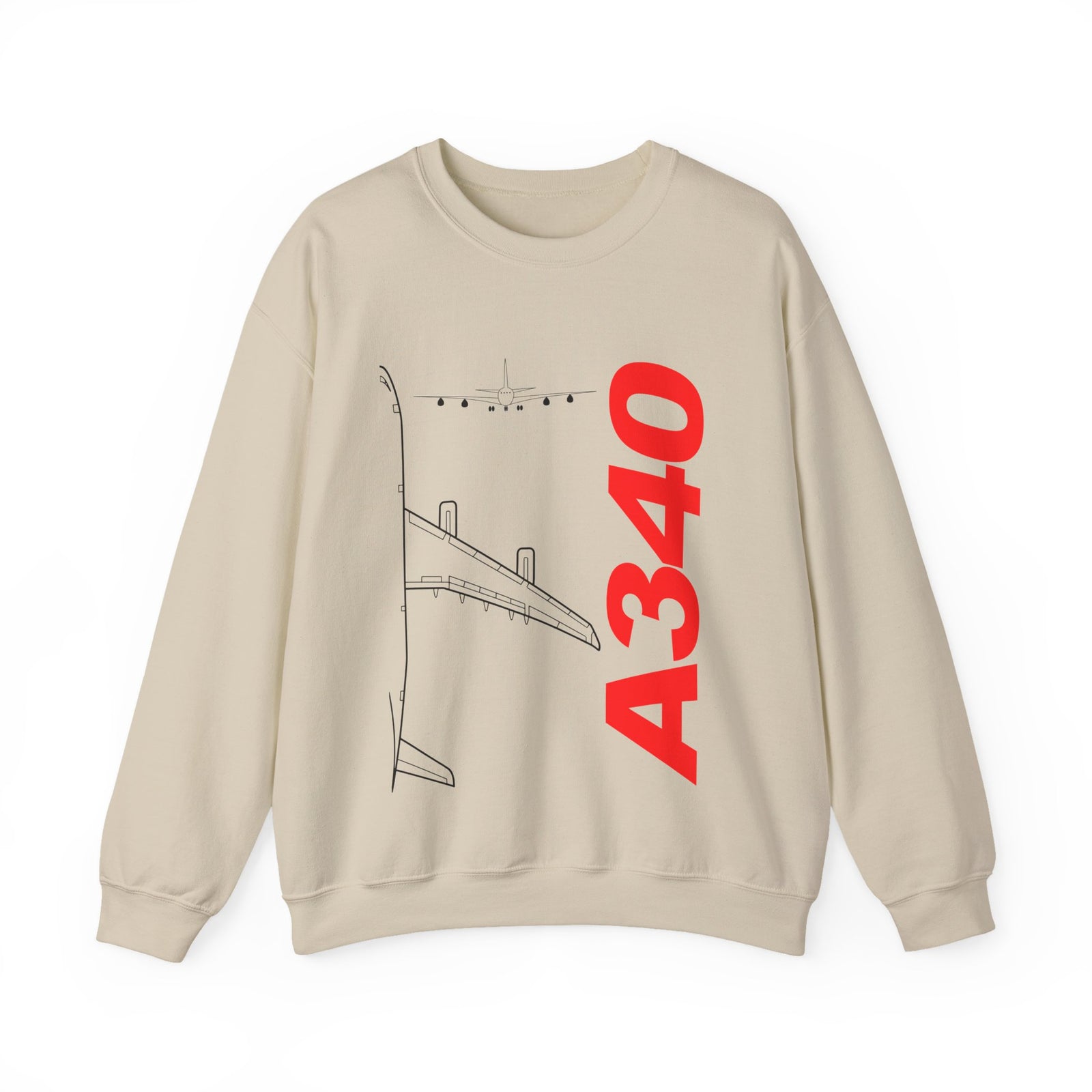 Airbus A340 Crewneck Sweatshirt - Travel Inspiring Cozy Apparel