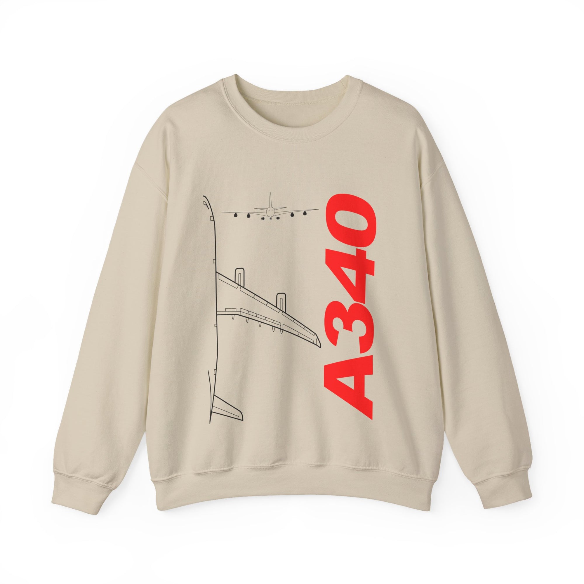 Airbus A340 Crewneck Sweatshirt - Travel Inspiring Cozy Apparel