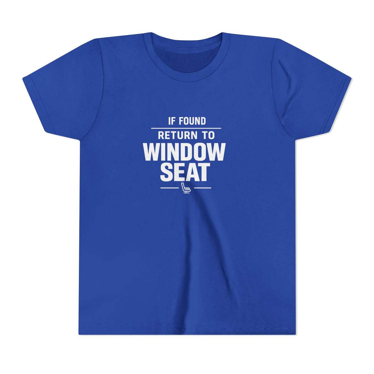 If Found Return to Window Seat - Unisex Youth Short Sleeve Tee