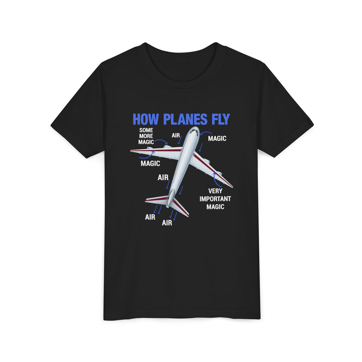 How Planes Fly - Unisex Youth Short Sleeve Tee