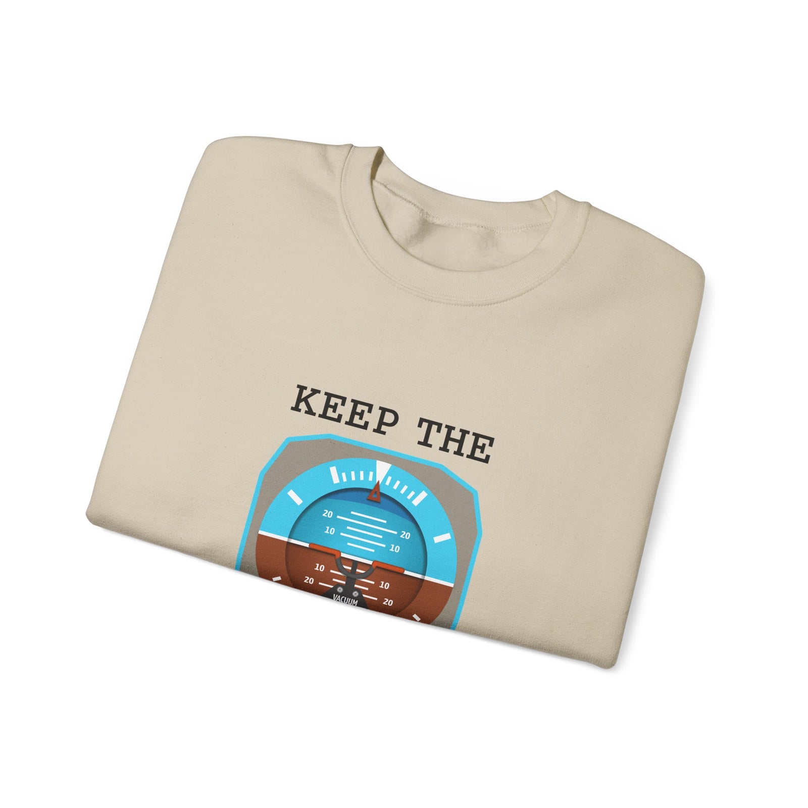 Keep The Blue Side Up Crewneck Sweatshirt - Travel Inspiring Cozy Apparel