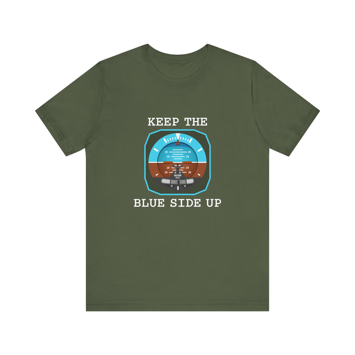 Keep The Blue Side Up Unisex Jersey Tee - Perfect for Aviation Enthusiasts