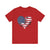 Patriotic Airplanes Heart USA Flag - Unisex Jersey Tee