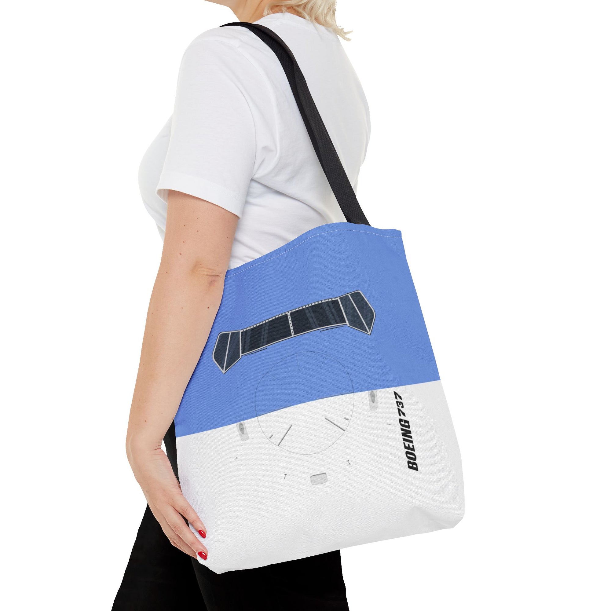 737 Tote Bag — Printed Green Travel Tote