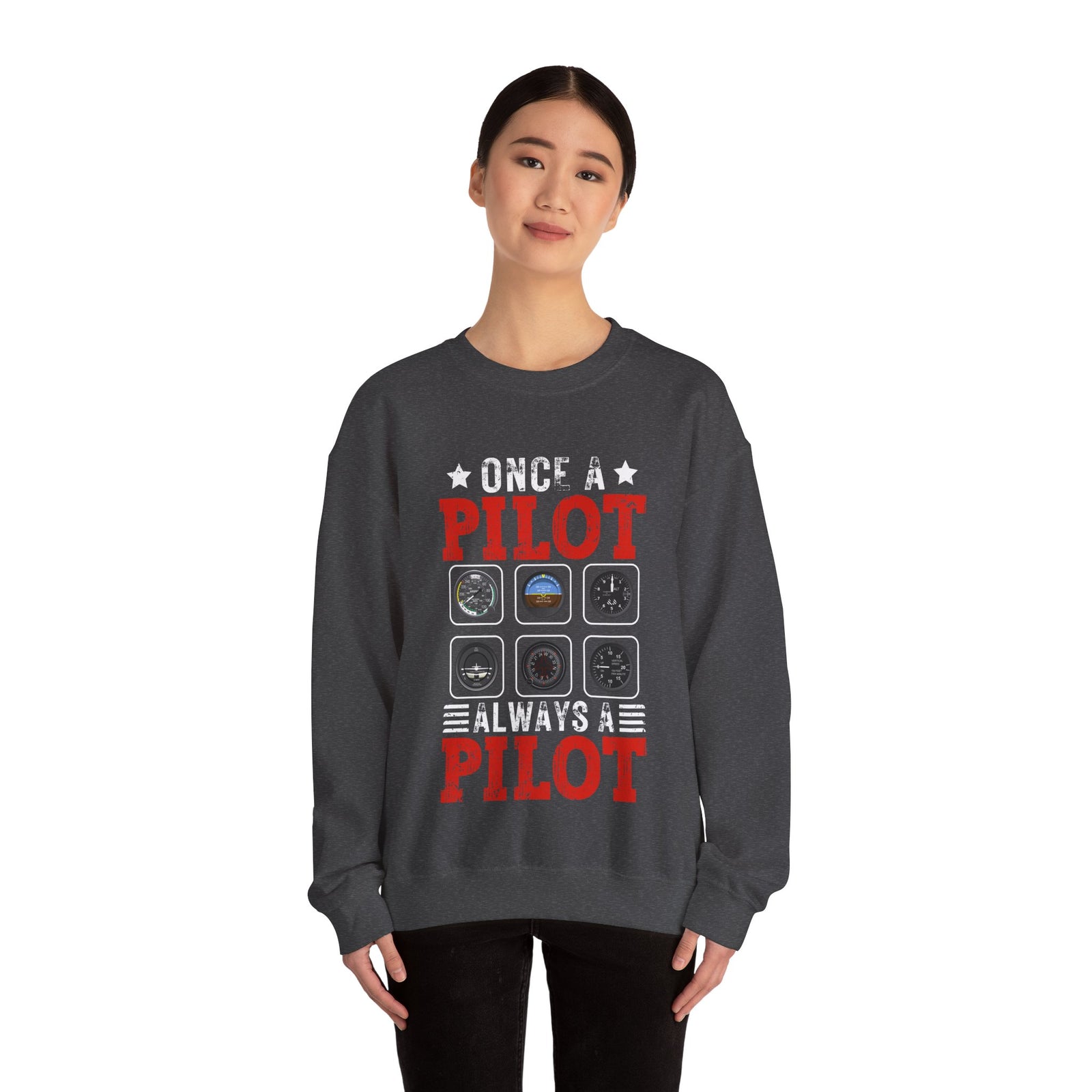 Once A Pilot Always A Pilot   -  Unisex Crewneck Sweatshirt