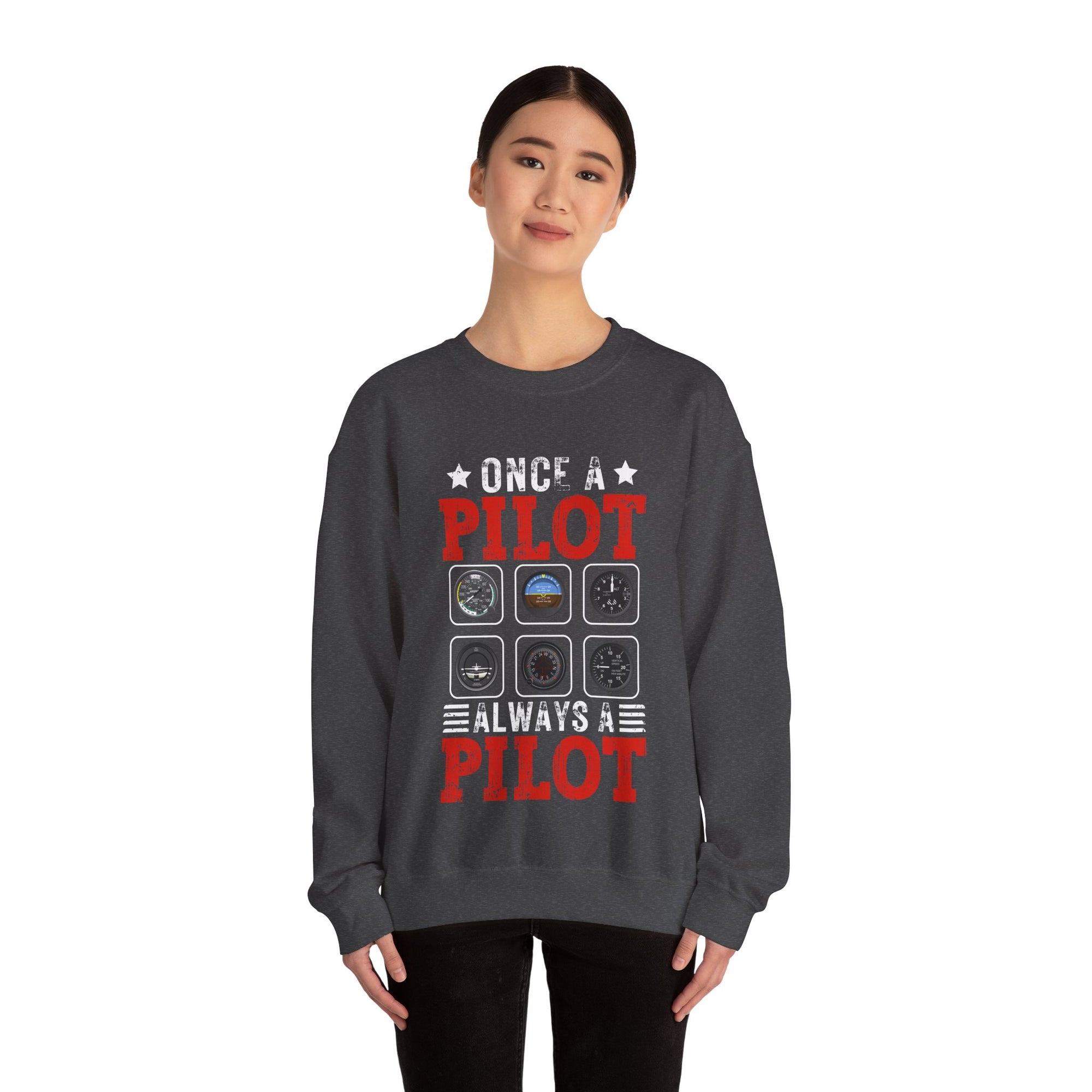 Once A Pilot Always A Pilot   -  Unisex Crewneck Sweatshirt