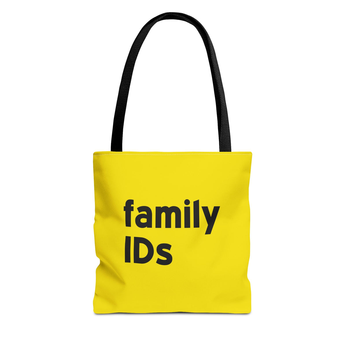 Family Ids Tote Bag — Printed Green Travel Tote
