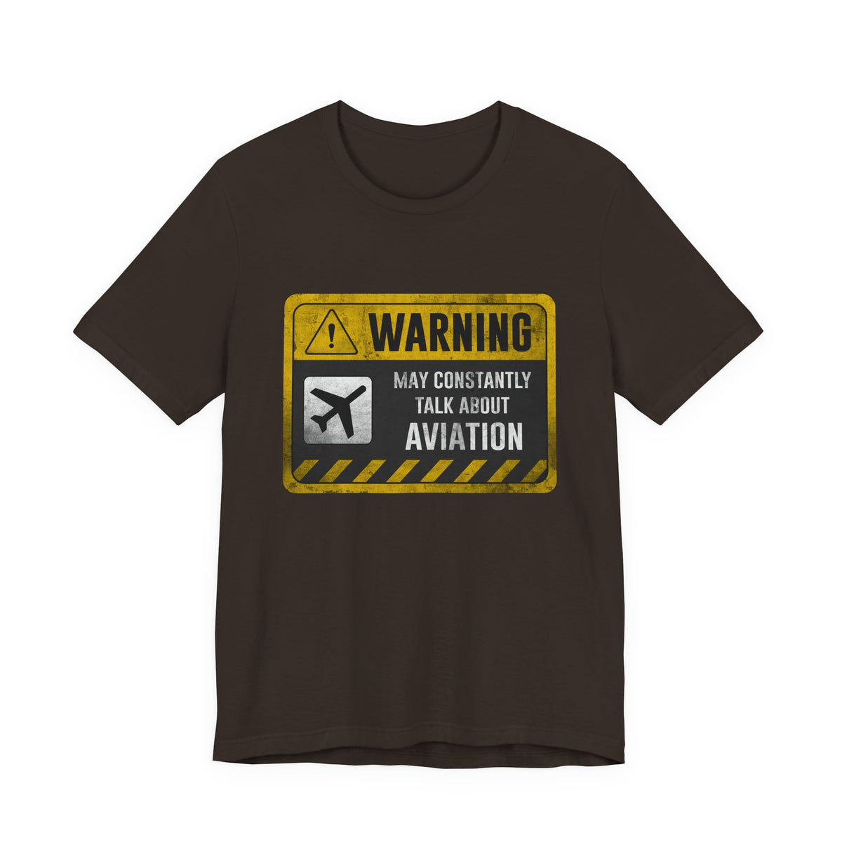 Warning May Constantly Talk About Aviation - Unisex Jersey Tee