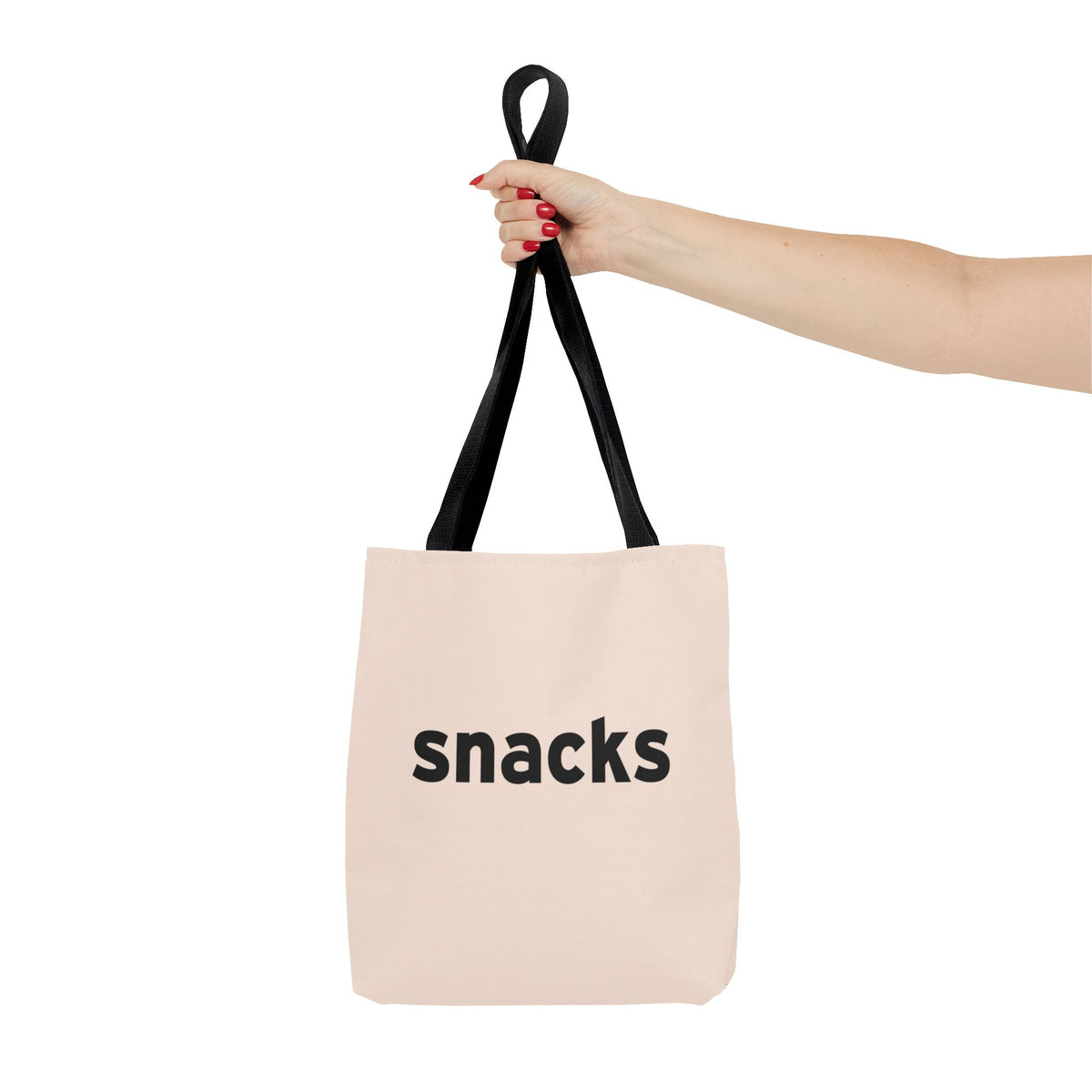 Snacks Tote Bag — Printed Green Travel Tote