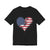 Patriotic Airplanes Heart USA Flag - Unisex Jersey Tee