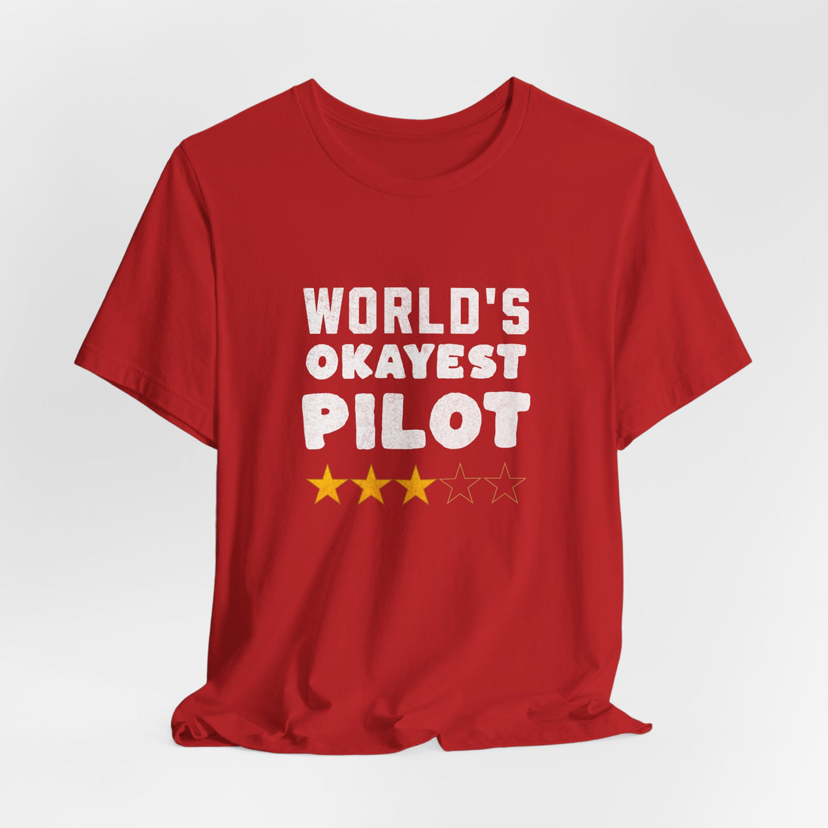 Worlds Okayest Pilot Unisex Jersey Tee - Perfect for Aviation Enthusiasts