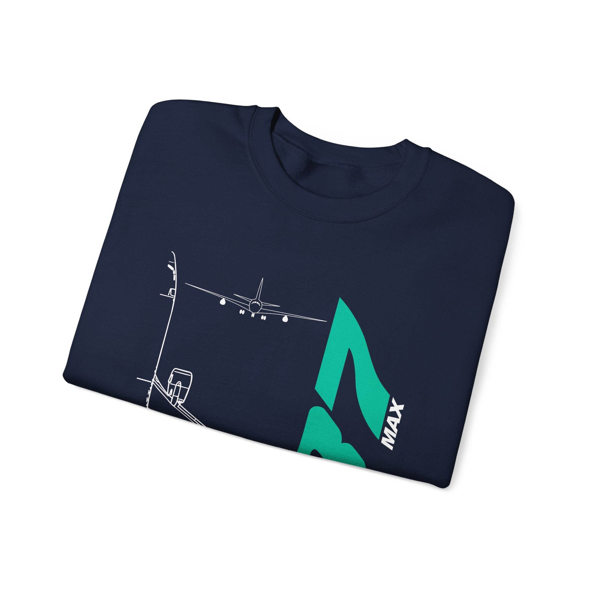 Boeing 737 Max Crewneck Sweatshirt - Travel Inspiring Cozy Apparel