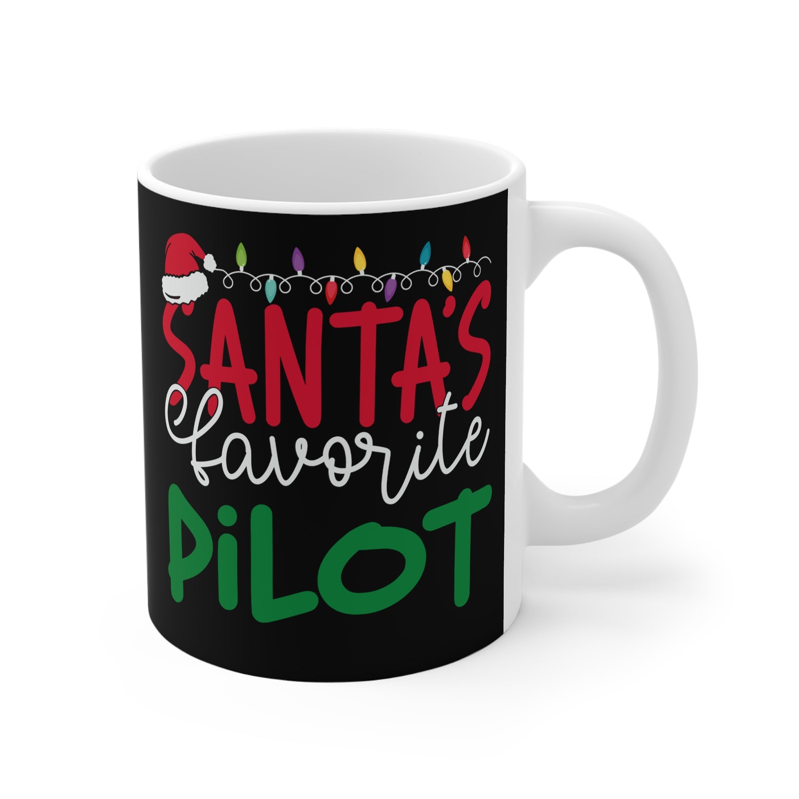 Santa’s favourite pilot  - 11oz Ceramic Coffee Cup for Aviation Enthusiasts