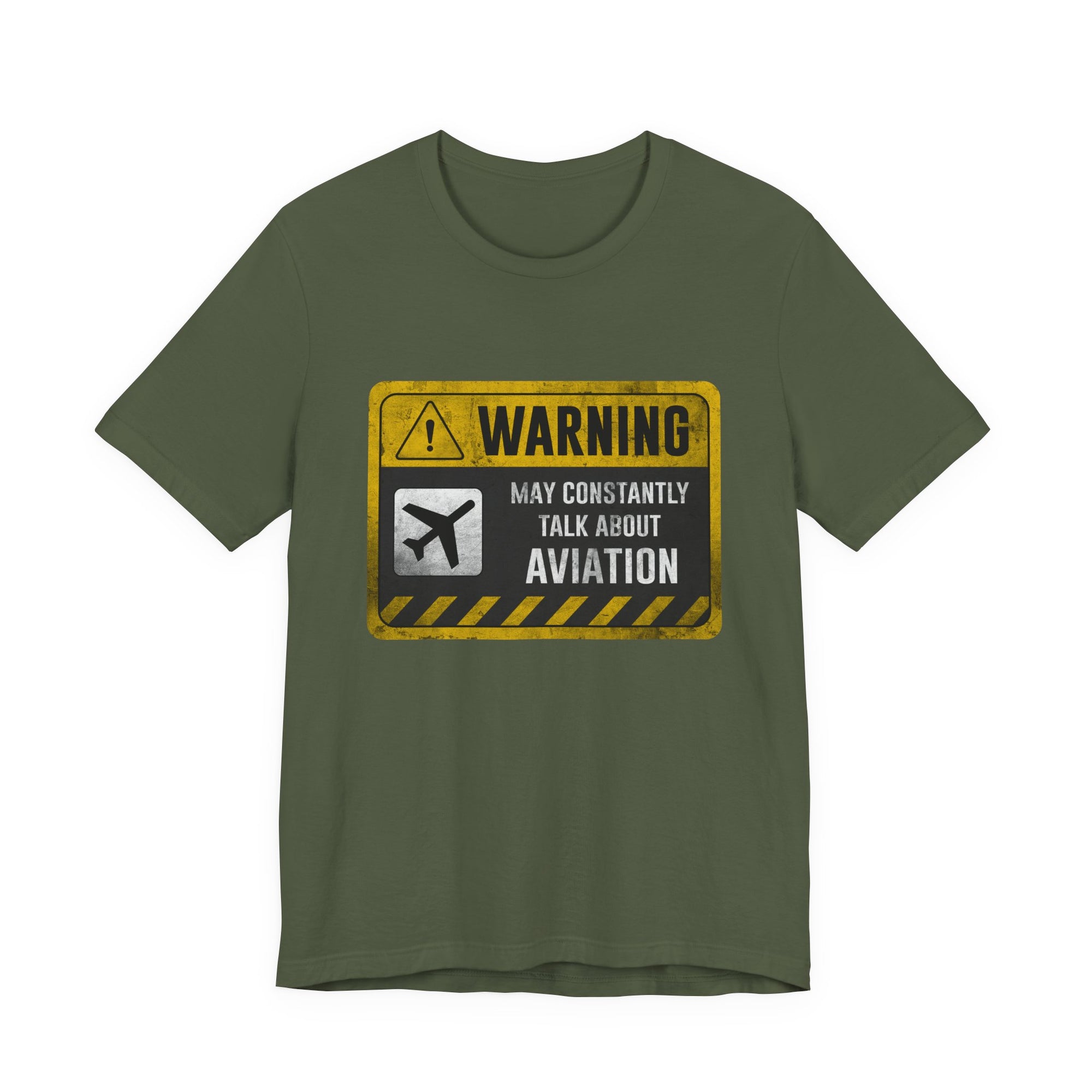 Warning May Constantly Talk About Aviation - Unisex Jersey Tee