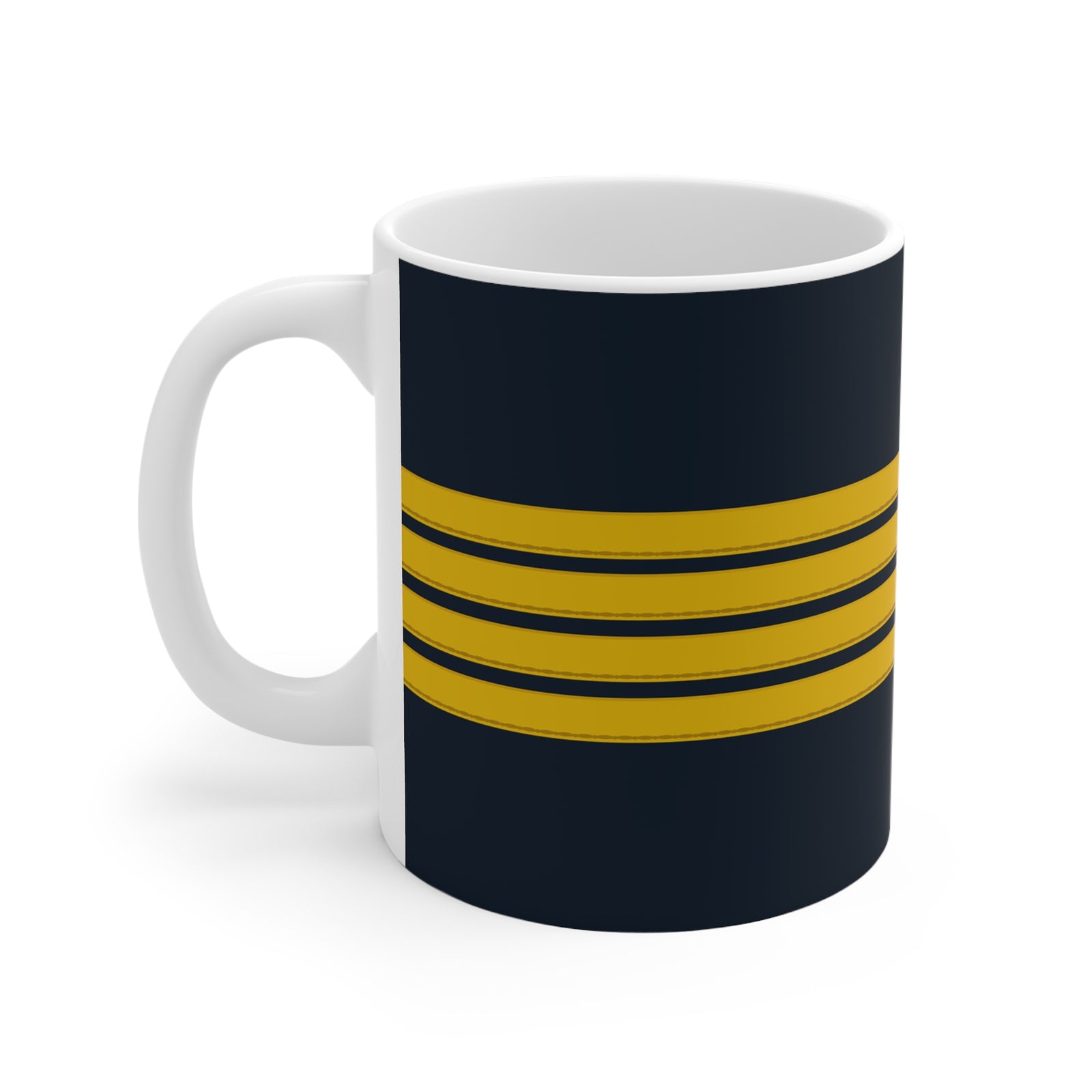 Four Stripes NAVY  - 11oz Ceramic Coffee Cup for Aviation Enthusiasts
