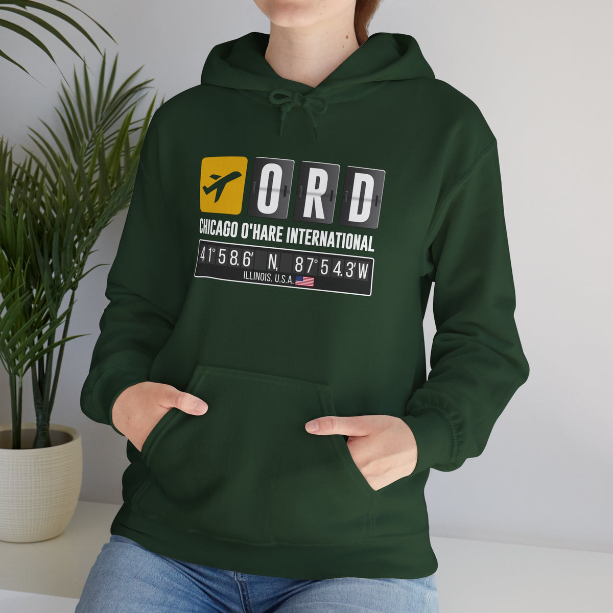 ORD Chicago O'Hare International Airport - Pullover Hoodie