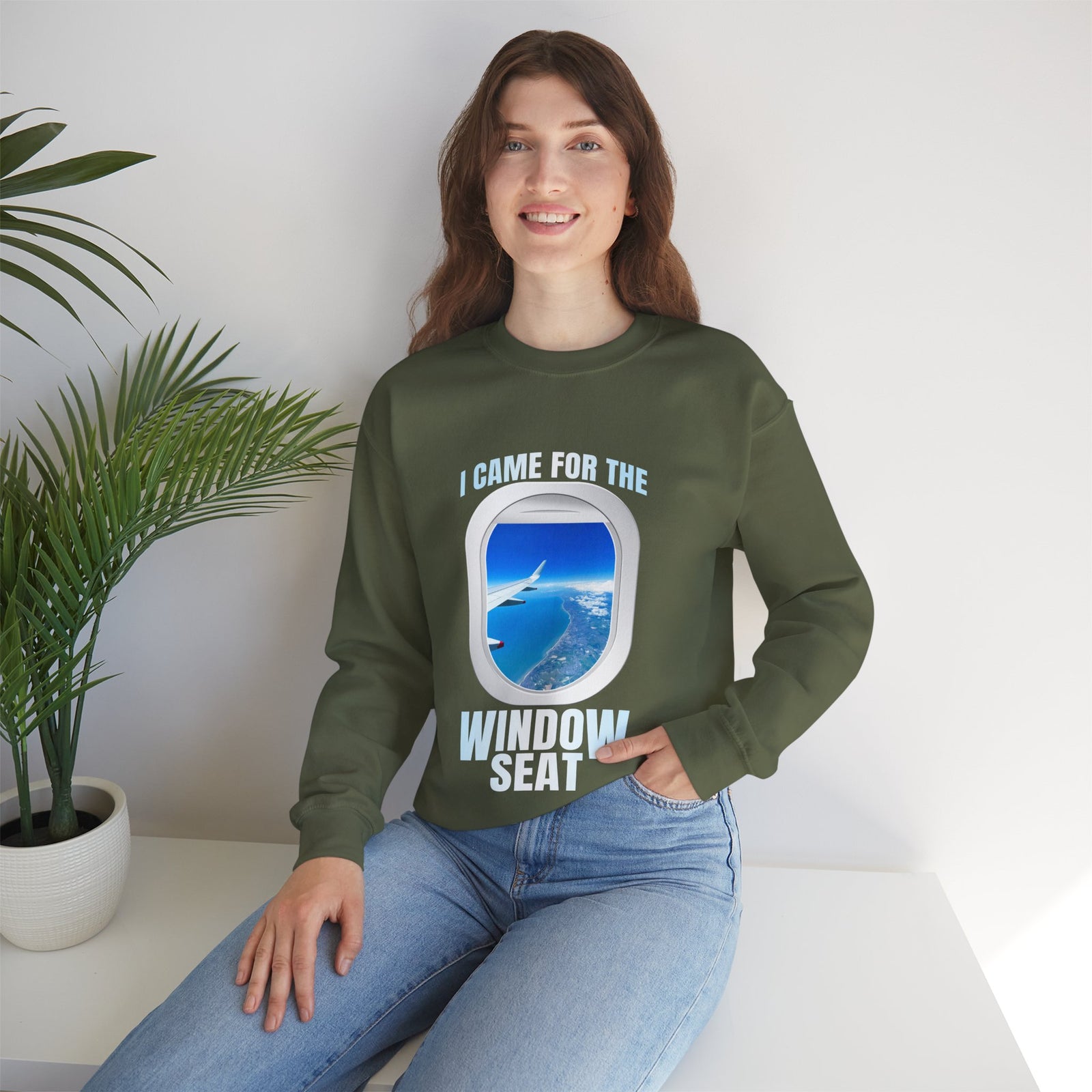 I Came For The Window Seat  -  Crewneck Sweatshirt