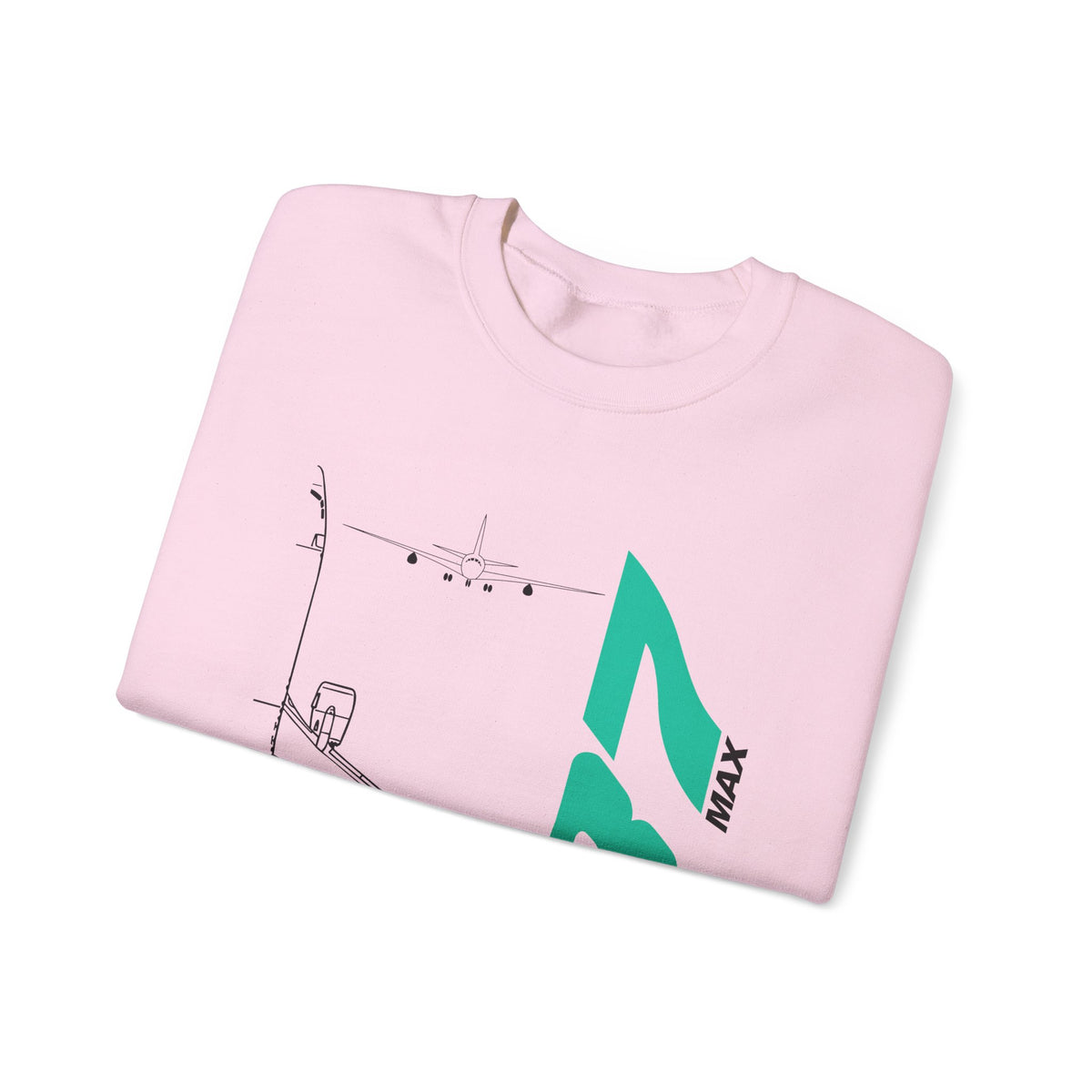 Boeing 737 Max Crewneck Sweatshirt - Travel Inspiring Cozy Apparel