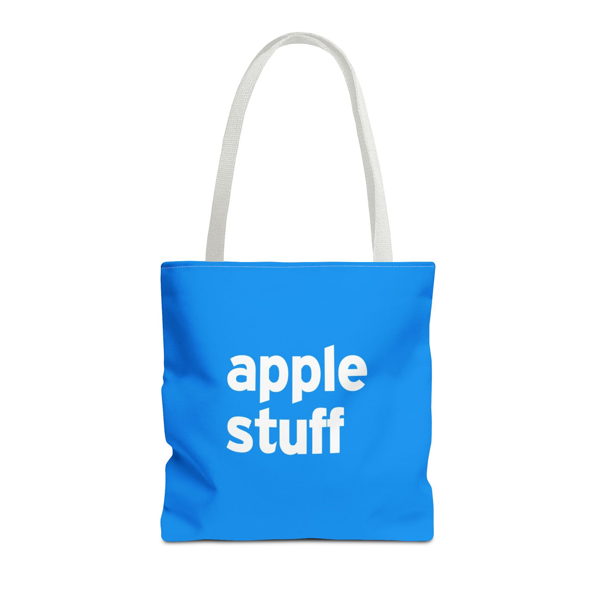 Apple Stuff Tote Bag — Printed Green Travel Tote
