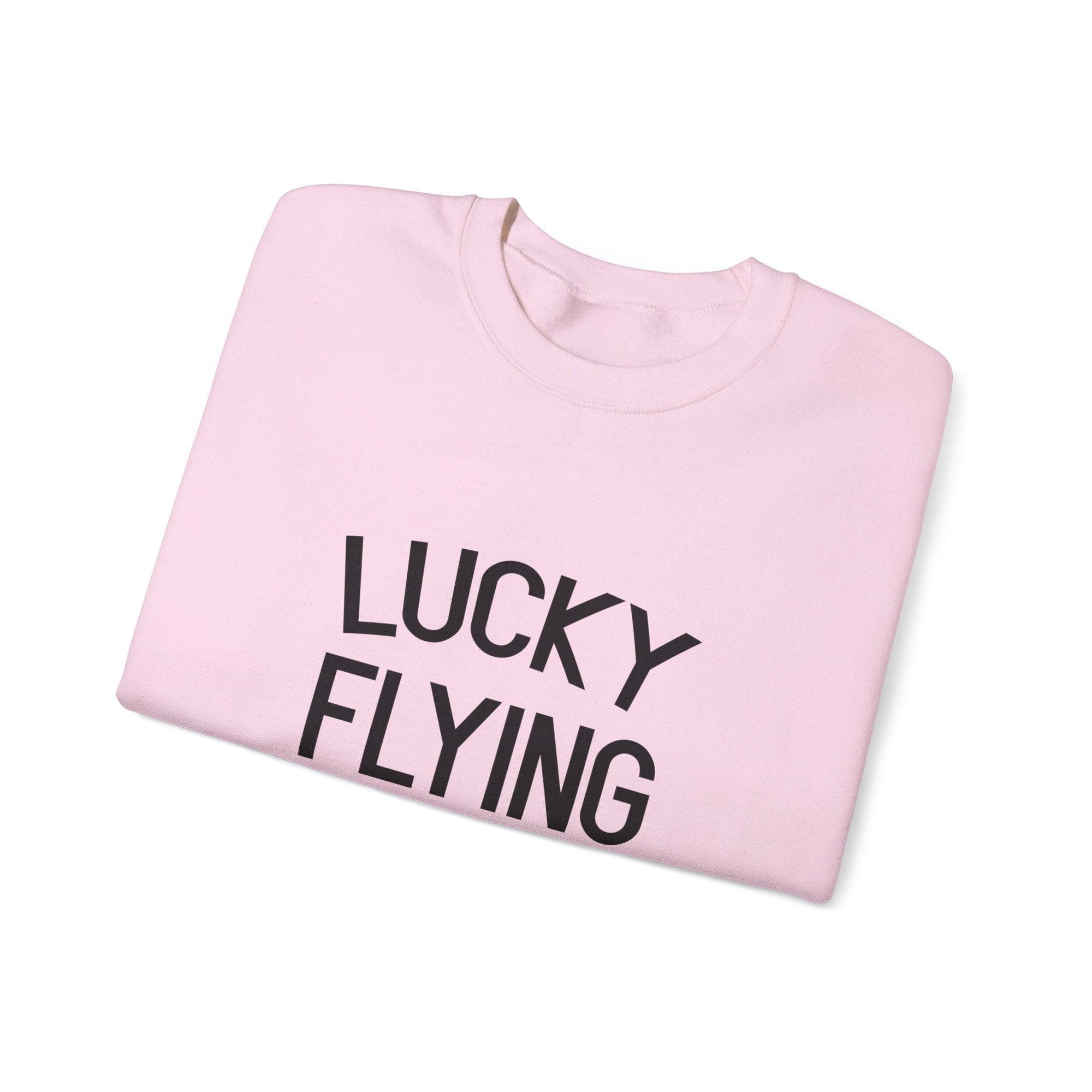 Lucky Flying Shirt  Crewneck Sweatshirt - Travel Inspiring Cozy Apparel