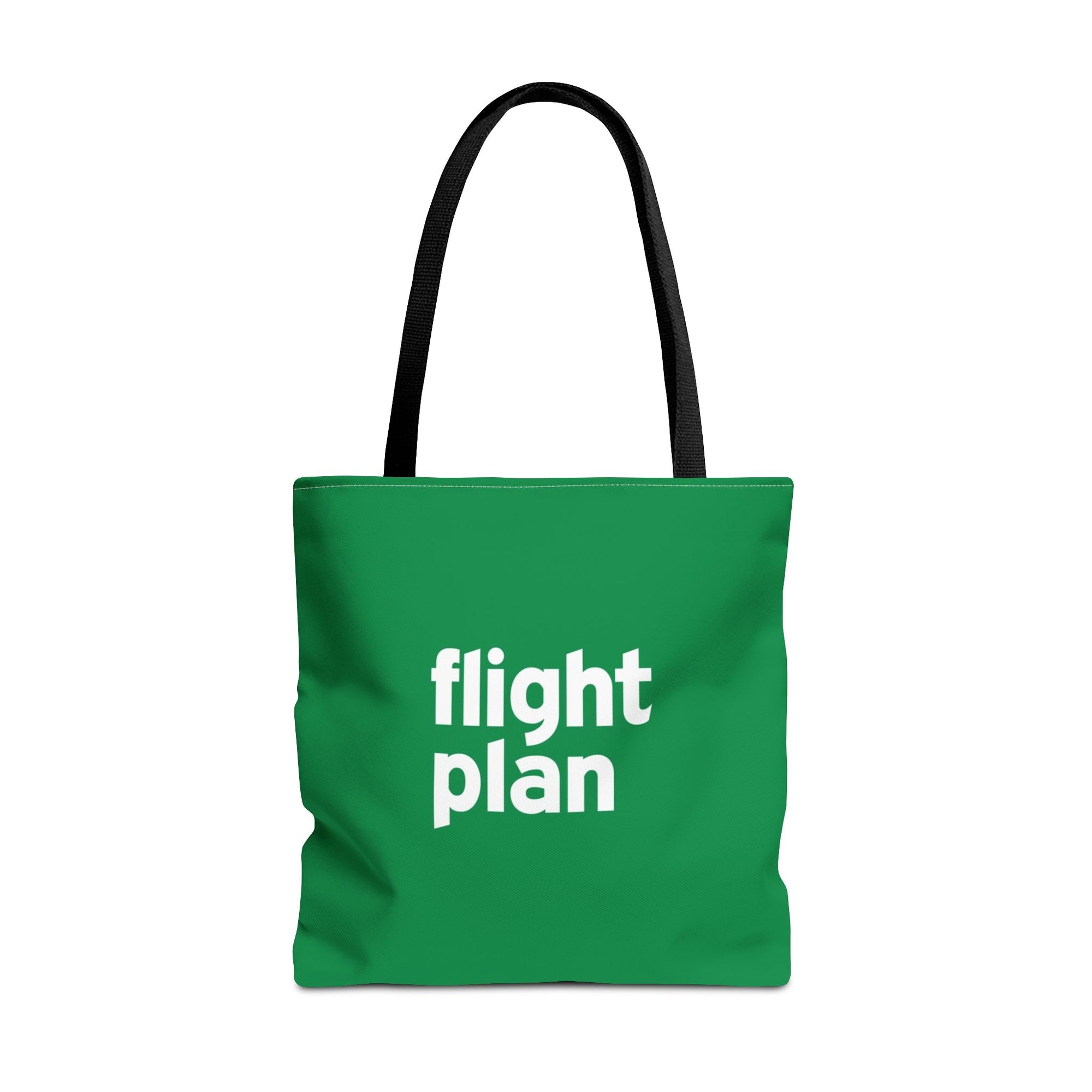 Flight Plan Tote Bag — Printed Green Travel Tote