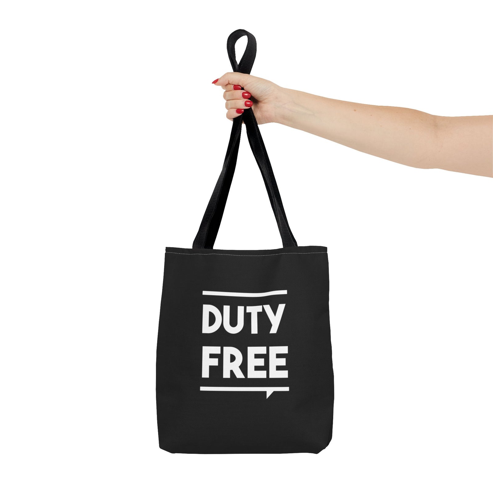 Duty Free Tote Bag — Printed Green Travel Tote