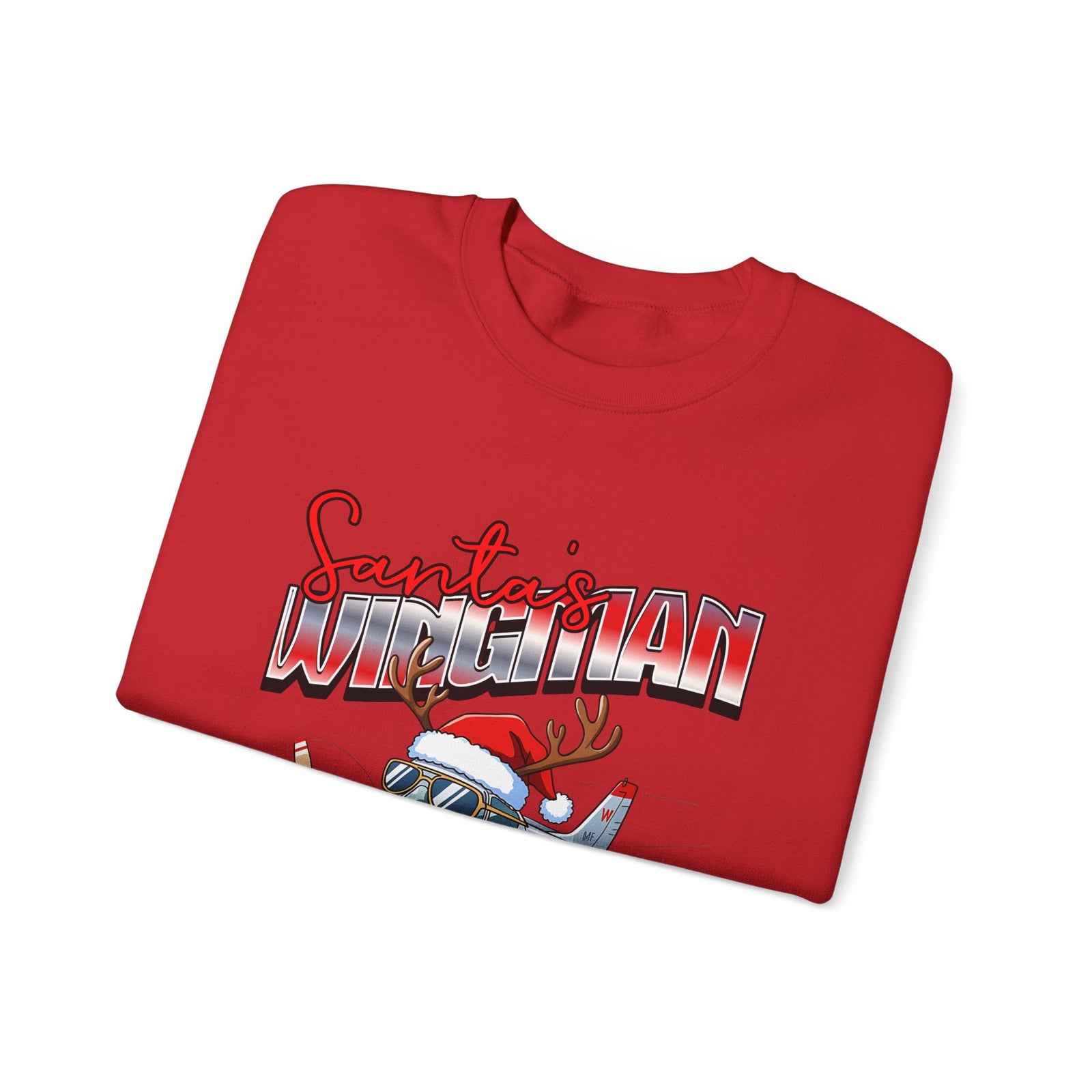 Santa’s wingman Crewneck Sweatshirt - Travel Inspiring Cozy Apparel