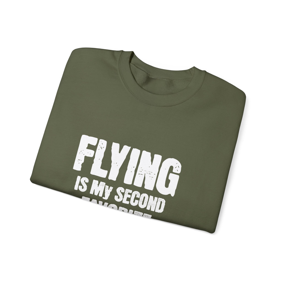 Flying Is My Second Favrite F word Crewneck Sweatshirt - Travel Inspiring Cozy Apparel