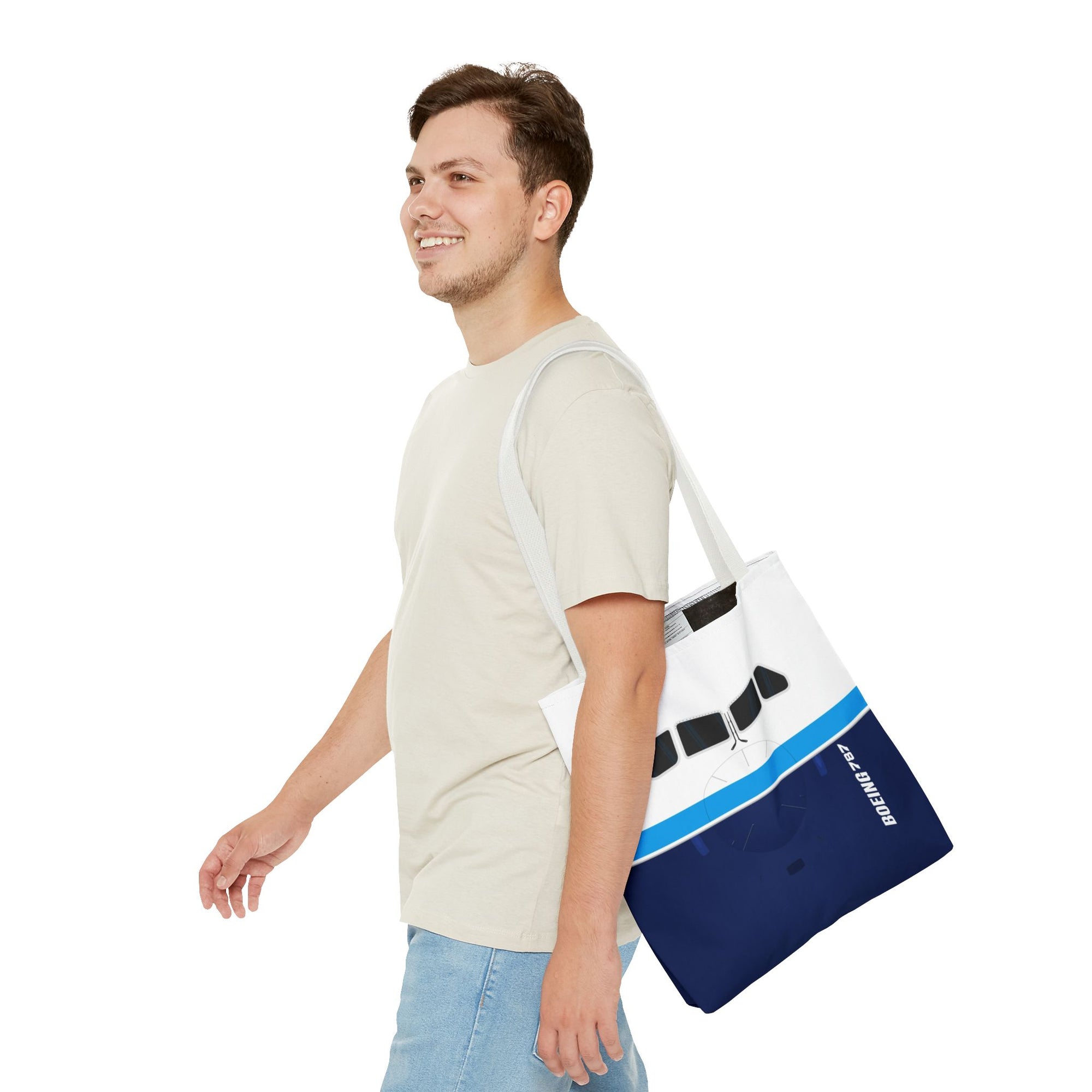 787 Tote Bag — Printed Green Travel Tote